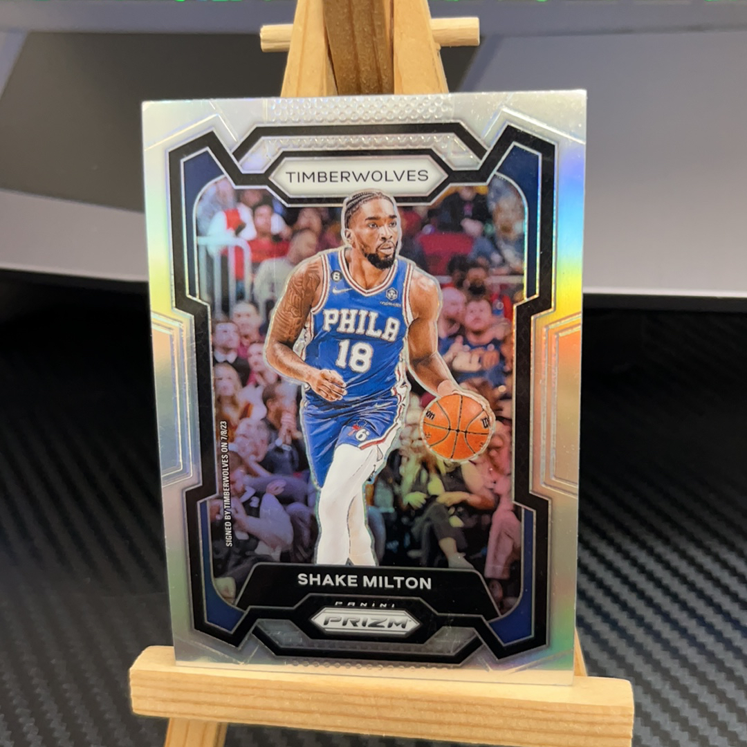 2023-24 Panini Prizm Shake Milton 谢克 米尔顿 森林狼 银折 折射 prizm系列 pz 卡品如图 凑图必备 值得收藏!免费代卖!