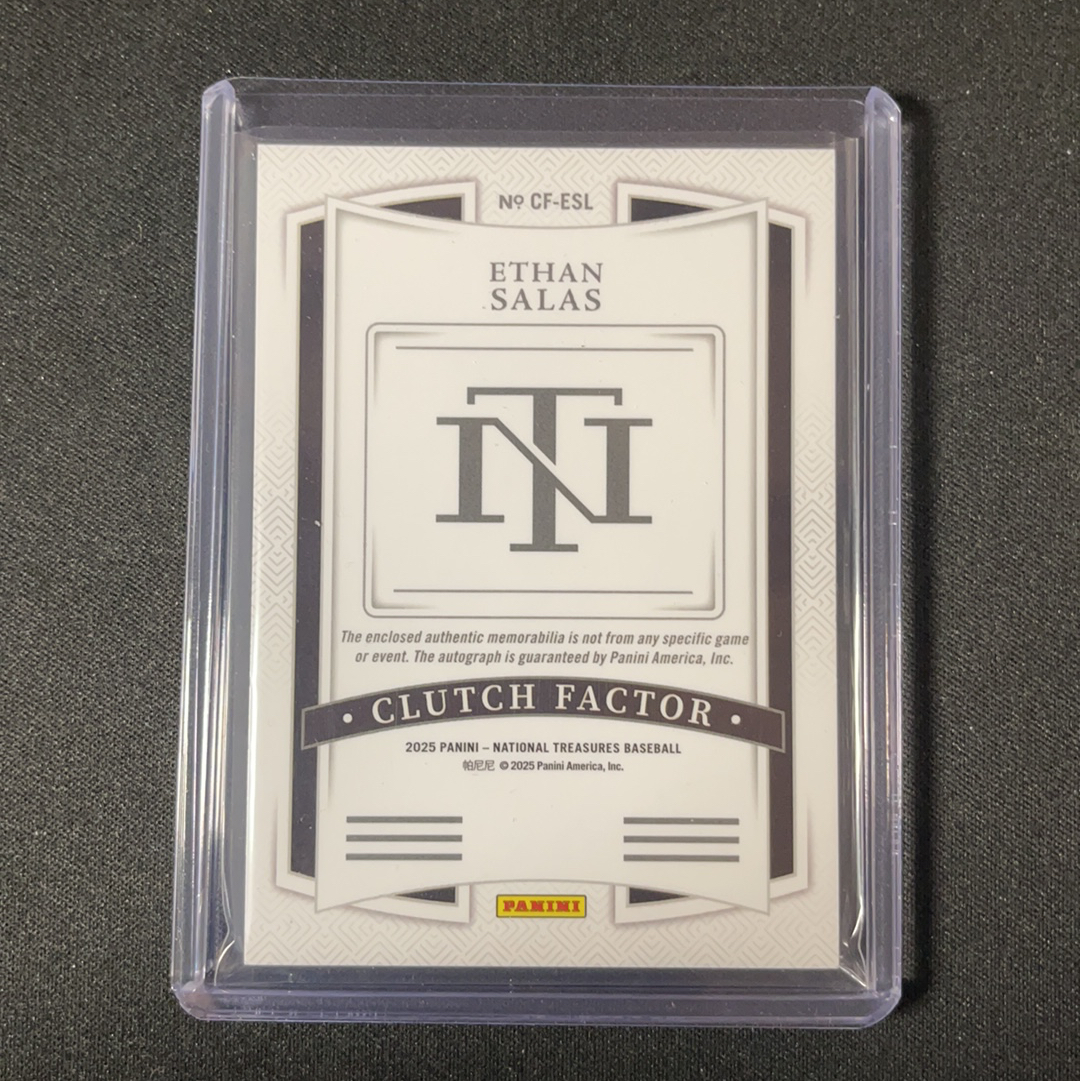2025 Panini National Treasures Ethan Salas 萨拉斯 教士 大物新秀 百大新人 国宝 patch 暴力切割 签字 卡签 25编