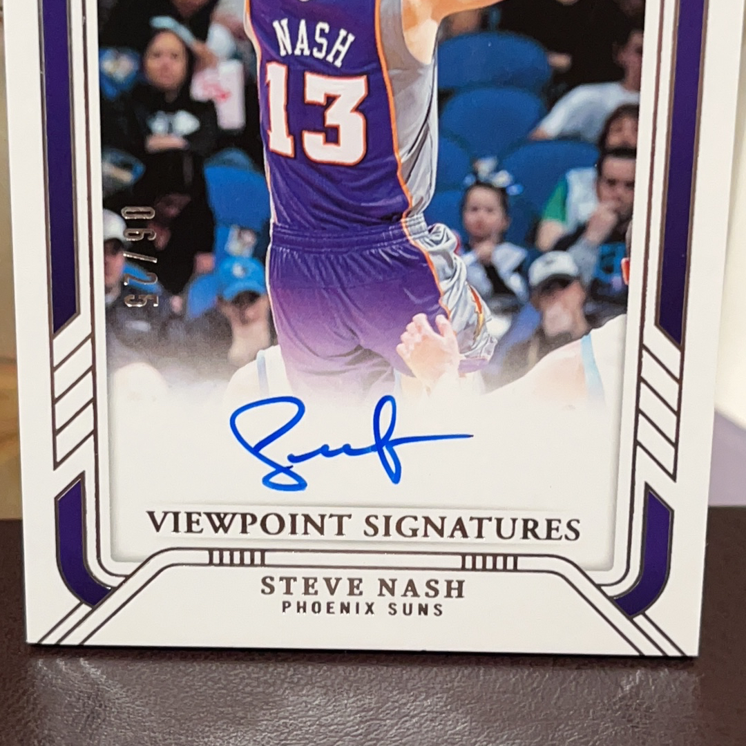 2024-25 Panini National Treasures Steve Nash 史蒂夫 纳什 太阳 国宝 25编 签字 卡签 Viewpoint 视角签 关键得分 卡品如图