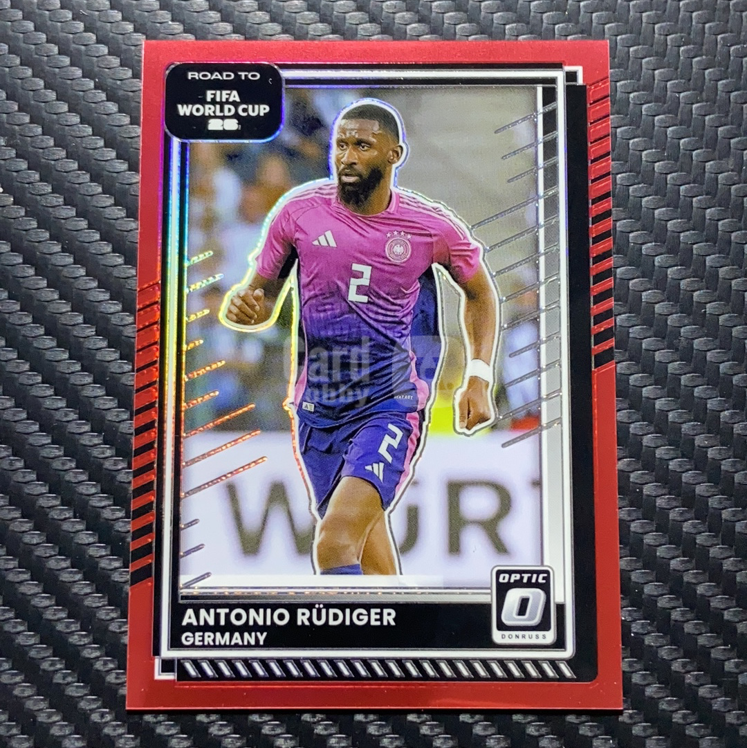 2026 Panini Donruss 卡品如图(一哥) Antonio Rudiger 杜蕾斯OP 世界杯之路 安东尼奥 吕迪格 德国 红折 5/199编