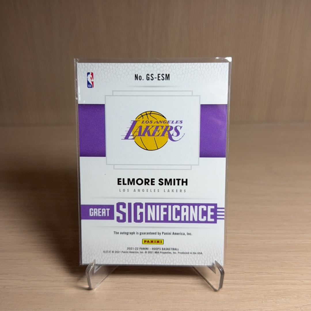 2021-22 Panini NBA Hoops Elmore Smith 湖人 埃尔摩尔 史密斯 签字 INK 贴签 折射 特卡 hoops 卡品如图 值得收藏【免费代卖】