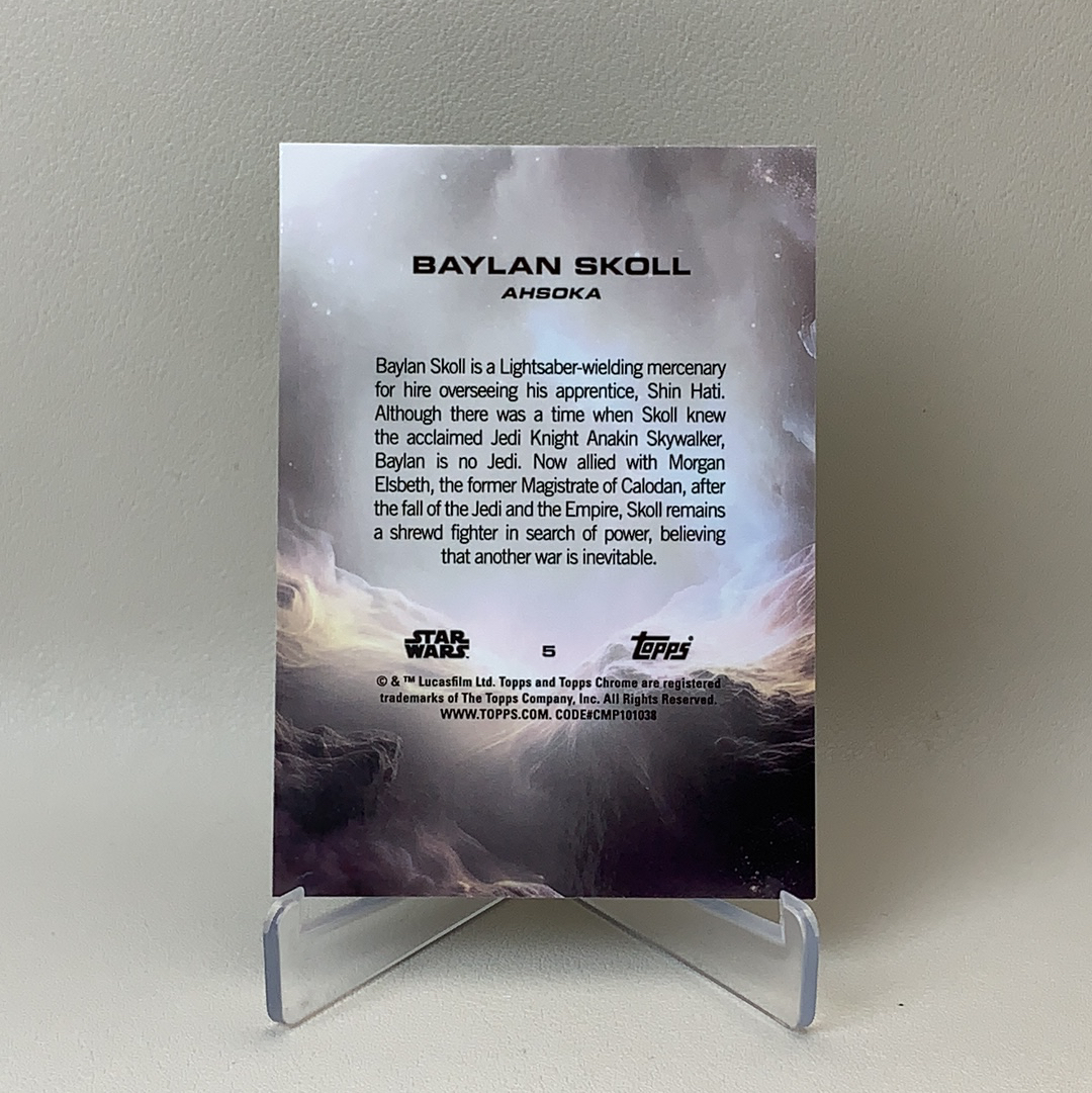 【弈卡代拍】 2025 Topps Star Wars Hobby 星球大战 星战Chrome 带编平行 黄折射 Baylan Skoll 贝兰·斯科尔 81/99编 品相如图 凑套必备 Mito