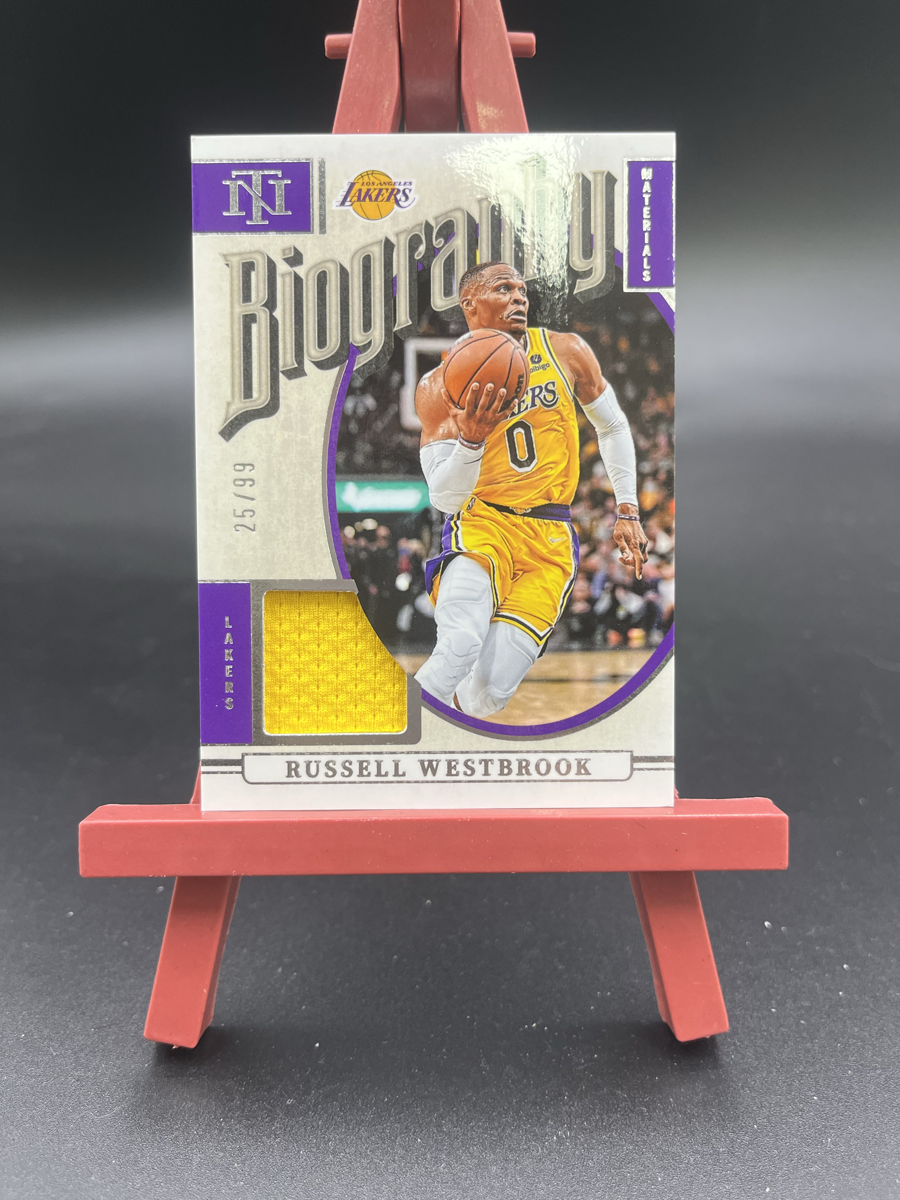 2024-25 Panini NT Russell Westbrook 湖人 威斯布鲁克 威少 25/99编 复古 国宝 球衣物料切割 GU亲穿落场 卡品如图【优质物料专场】04WZ