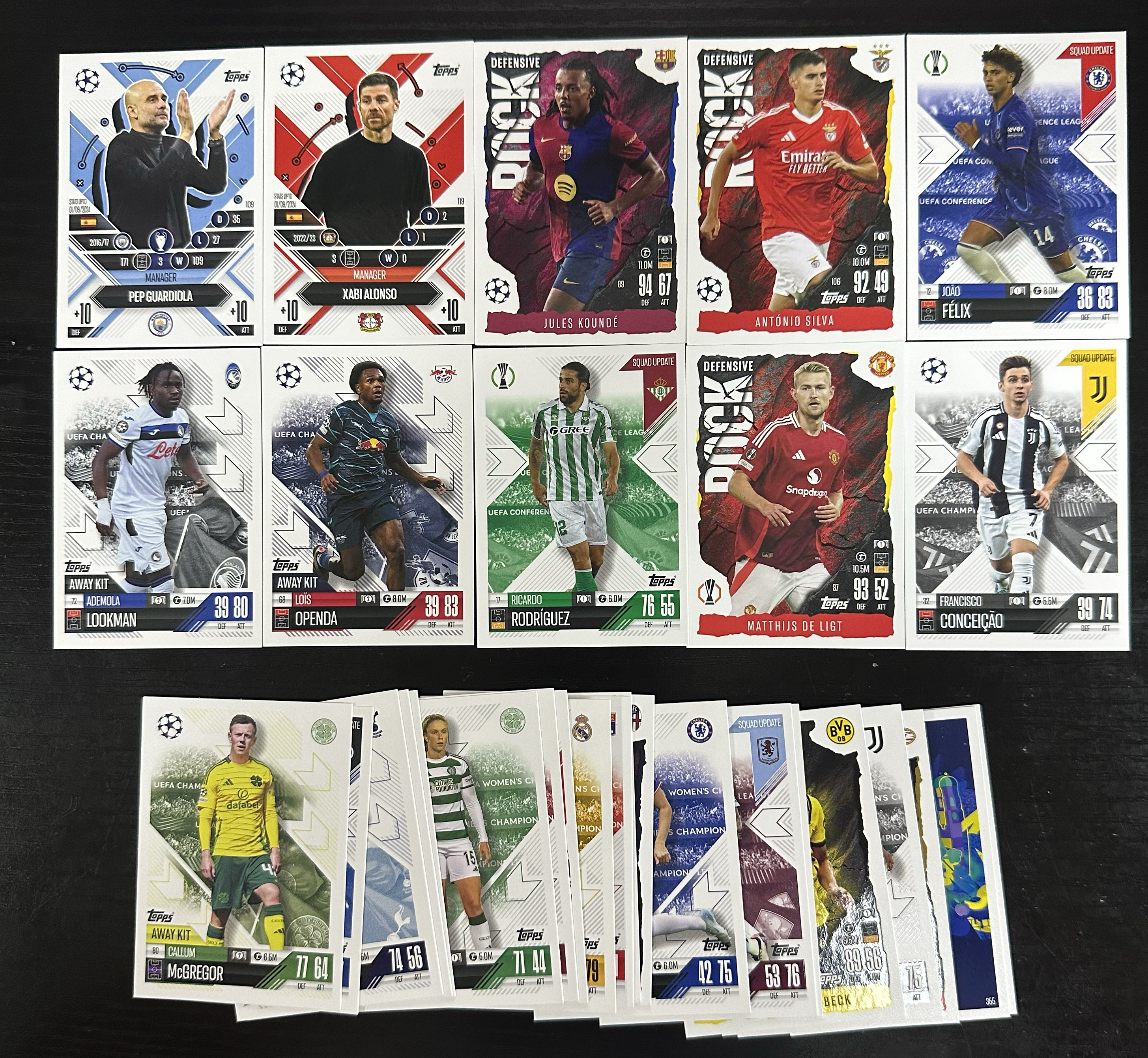 Topps 游戏卡 曼城 曼联 切尔西 尤文 瓜迪奥拉 阿隆索 lot base 战神无双拍卡 (mnbvcxz)