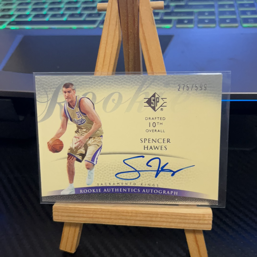 2007-08 Upper Deck Press Pass Spencer Hawes RC 【免费代卖】 国王 新秀 RC 斯宾塞 霍伊斯 /599编 卡签 签字 经典设计 超级漂亮 老特