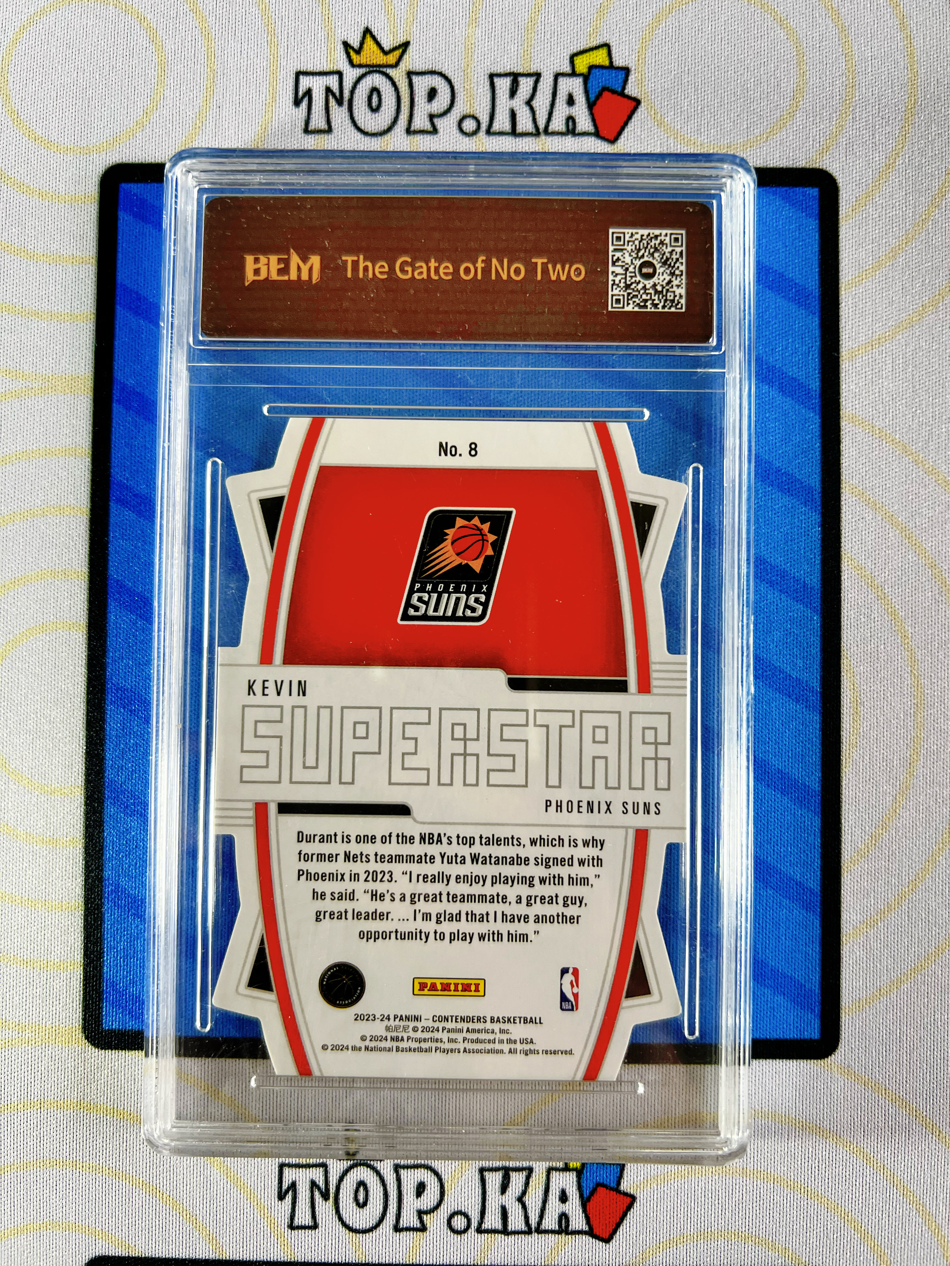 【顶尖卡社】 2023-24 Panini Contenders Kevin Durant 凯文 杜兰特 super star特卡 点点折 折射 异形切割特卡 太阳 火箭 BEM10分评级【凯里】