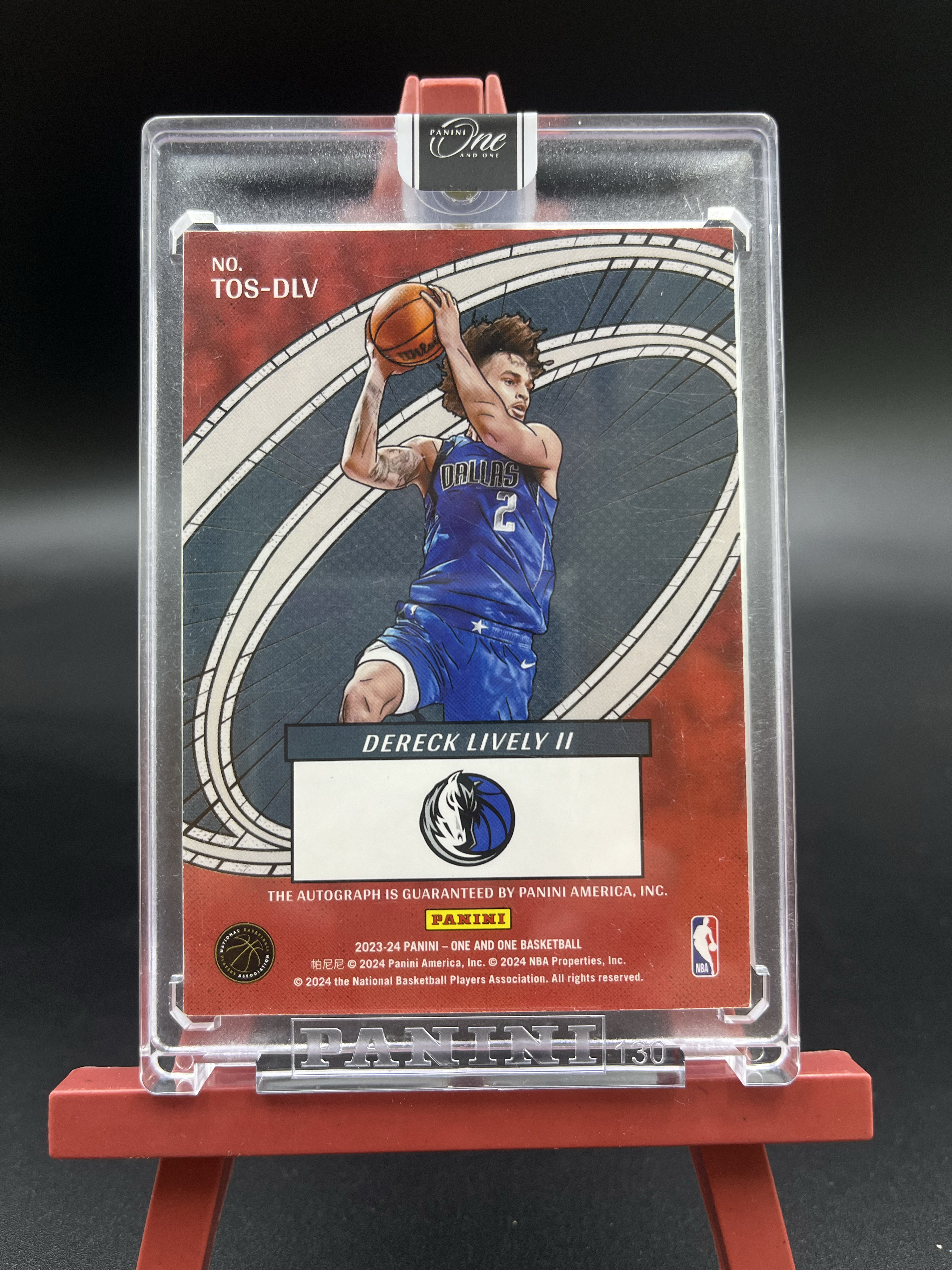 2023-24 One and One Dereck Lively II RC 独行侠 德里克 莱夫利 新秀 2/35编 同背 相当于1/1 卡签 漫画签 签字 原封砖 【优质签字专场】01WZ