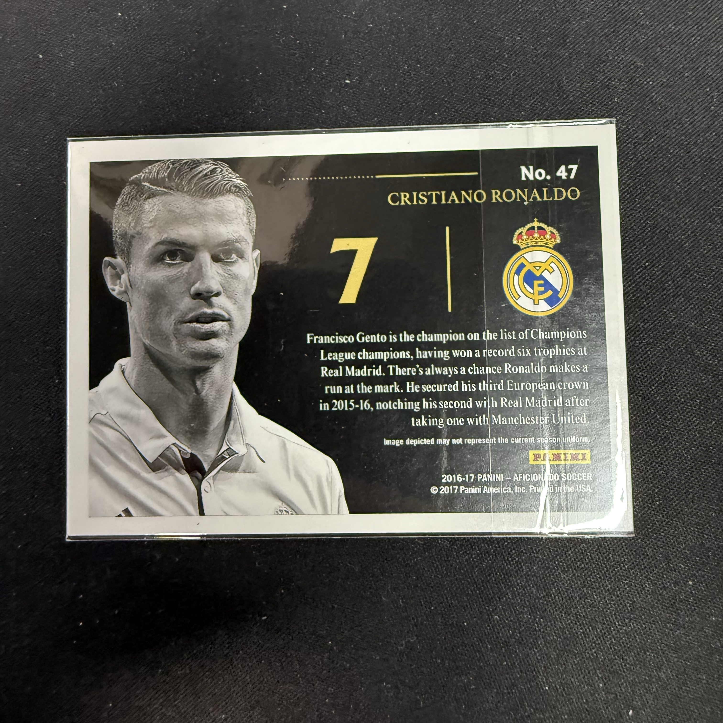 2016-17 Panini Aficionado Cristiano Ronaldo 【SC拍卖】狂热 C罗 罗纳尔多 皇马 皇家马德里 收藏必备(向阳777)