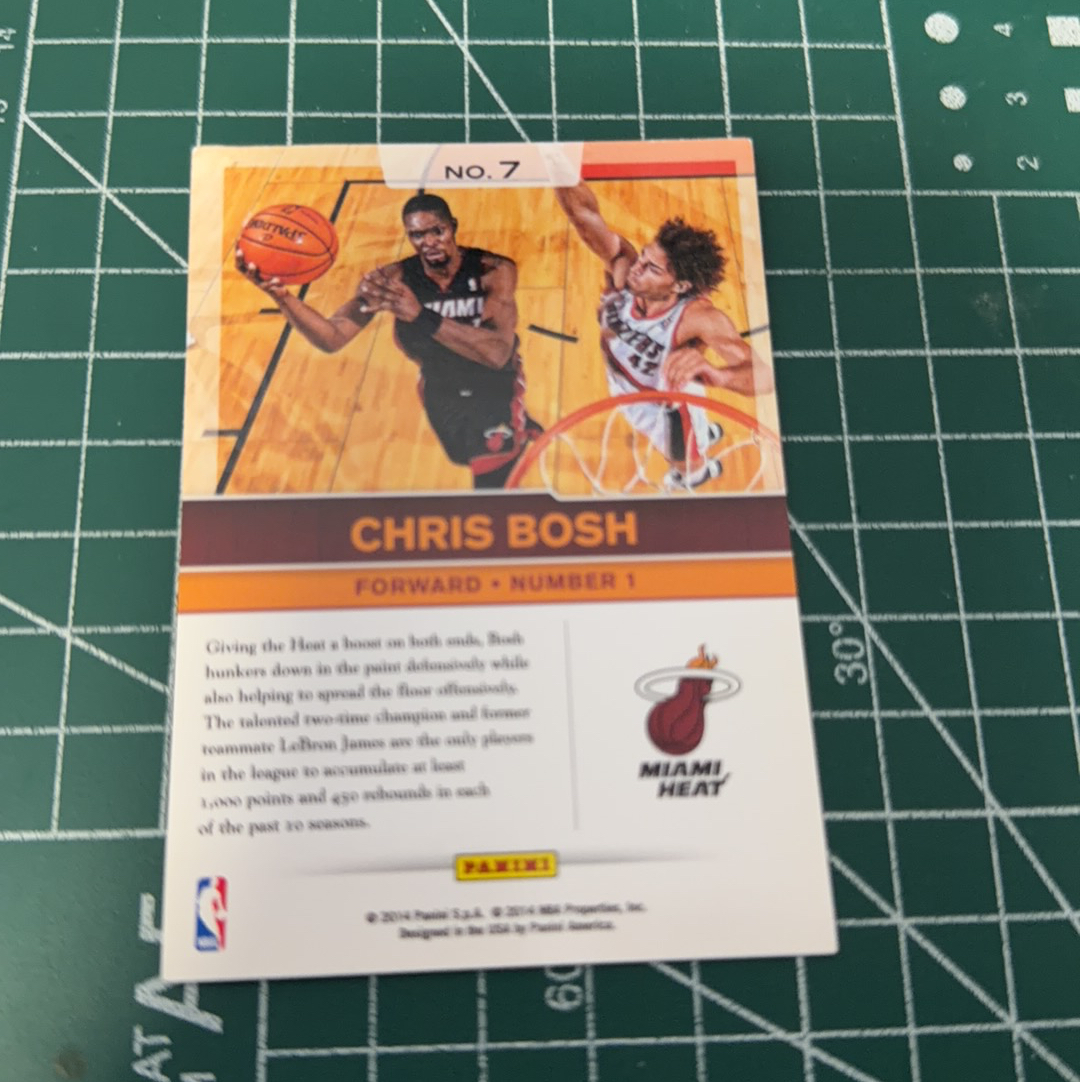2014-15 Panini Americana Chris Bosh S.p.a. 克里斯波什 龙王 博士 横版特卡 闪卡 十年老卡 绝版卡 稀有大比例 收藏必备 End2End 篮圈特卡