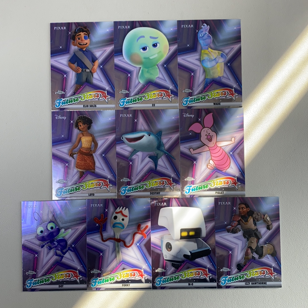 【弈卡代拍】2025 Topps Disney chrome 迪士尼 TC 未来之星特卡 打包 小猪皮杰 叉叉等 1-10齐全 大全套 品相如图 凑套必备 LZC