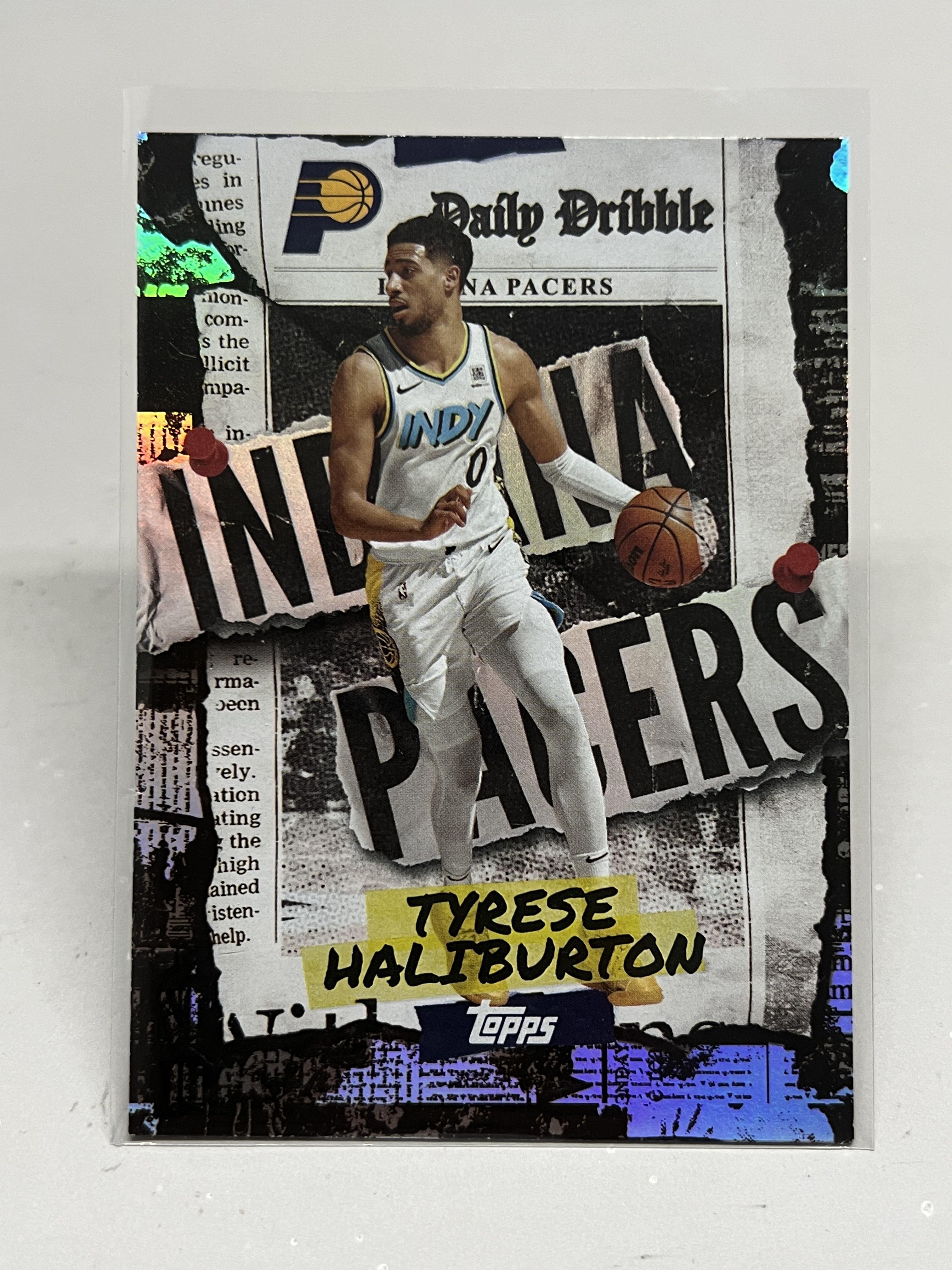 2025-26 Topps Flagship Tyrese Haliburton Daily Dribble【挂机拍卖】泰里斯·哈利伯顿 步行者 #14 日报特卡 折射 卡品如图