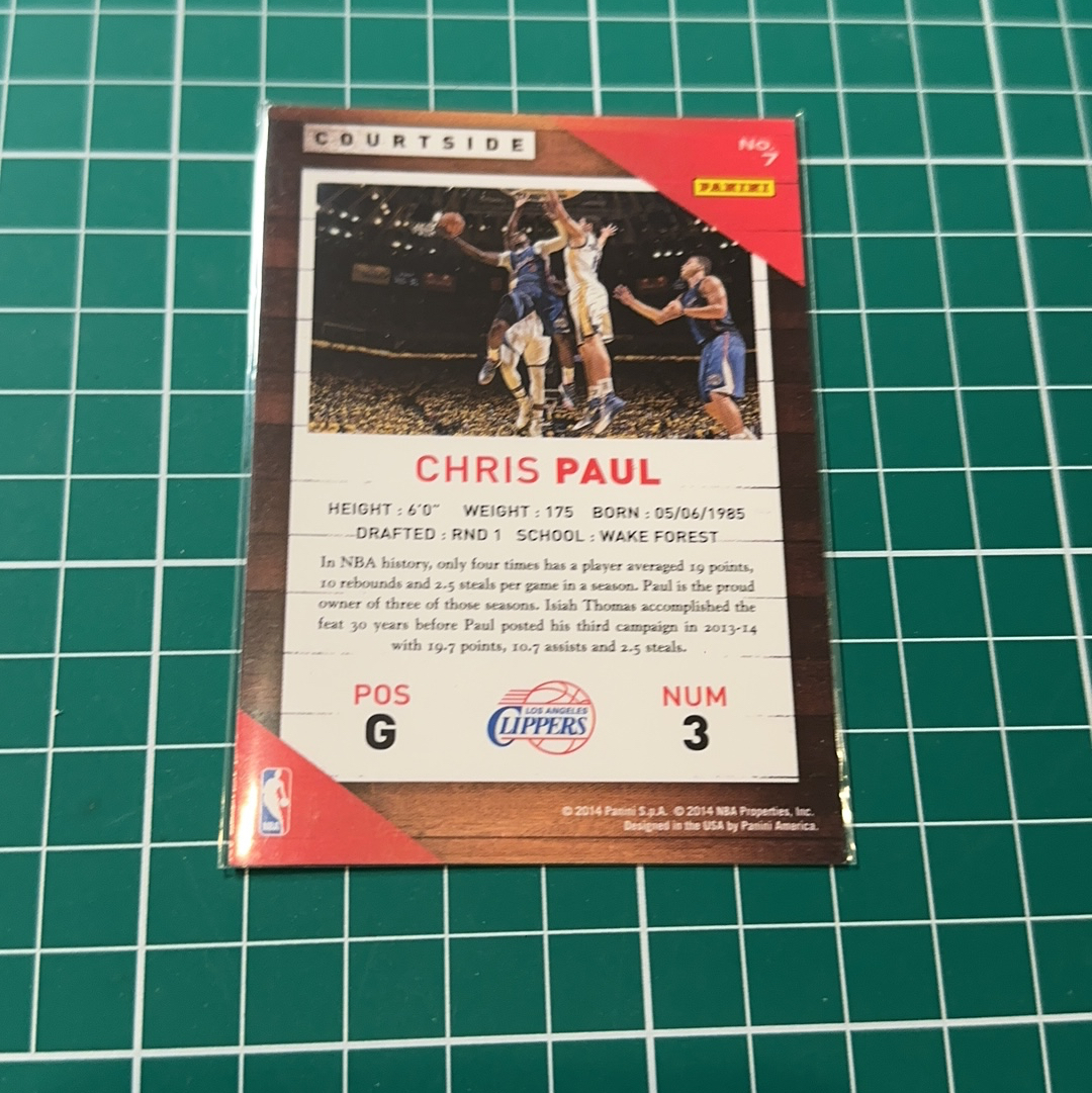 2014-15 Panini Americana Chris Paul S.p.a. 克里斯保罗 CP3 老炮 横版特卡 场边 courtside 精美选图 多年老卡 绝版卡 稀有大比例