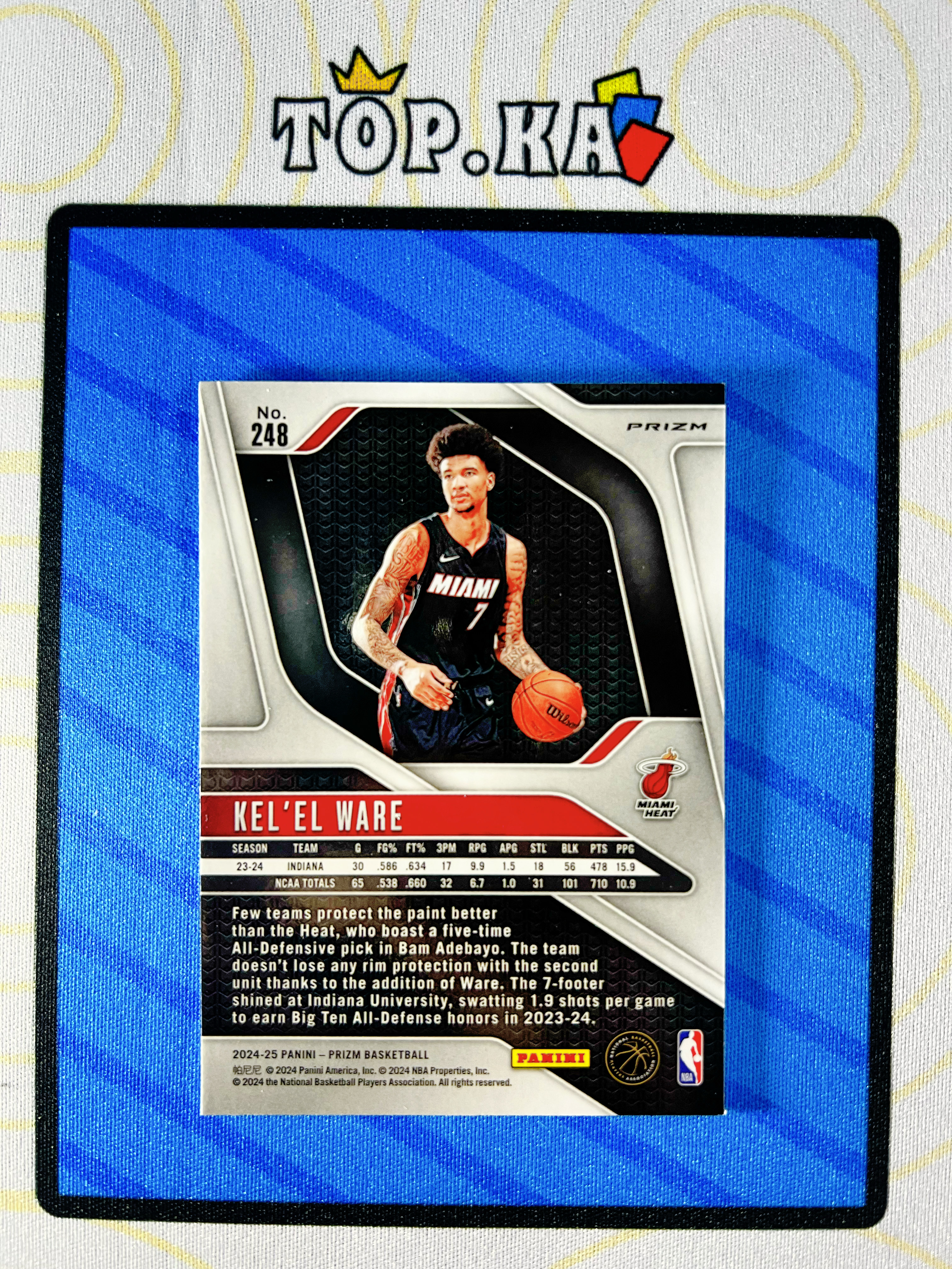 【顶尖卡社】2024-25 Panini Prizm kel el ware RC 新秀 银波纹折 凯尔 维尔 热火 详情看描述 卡品如图【凯里】