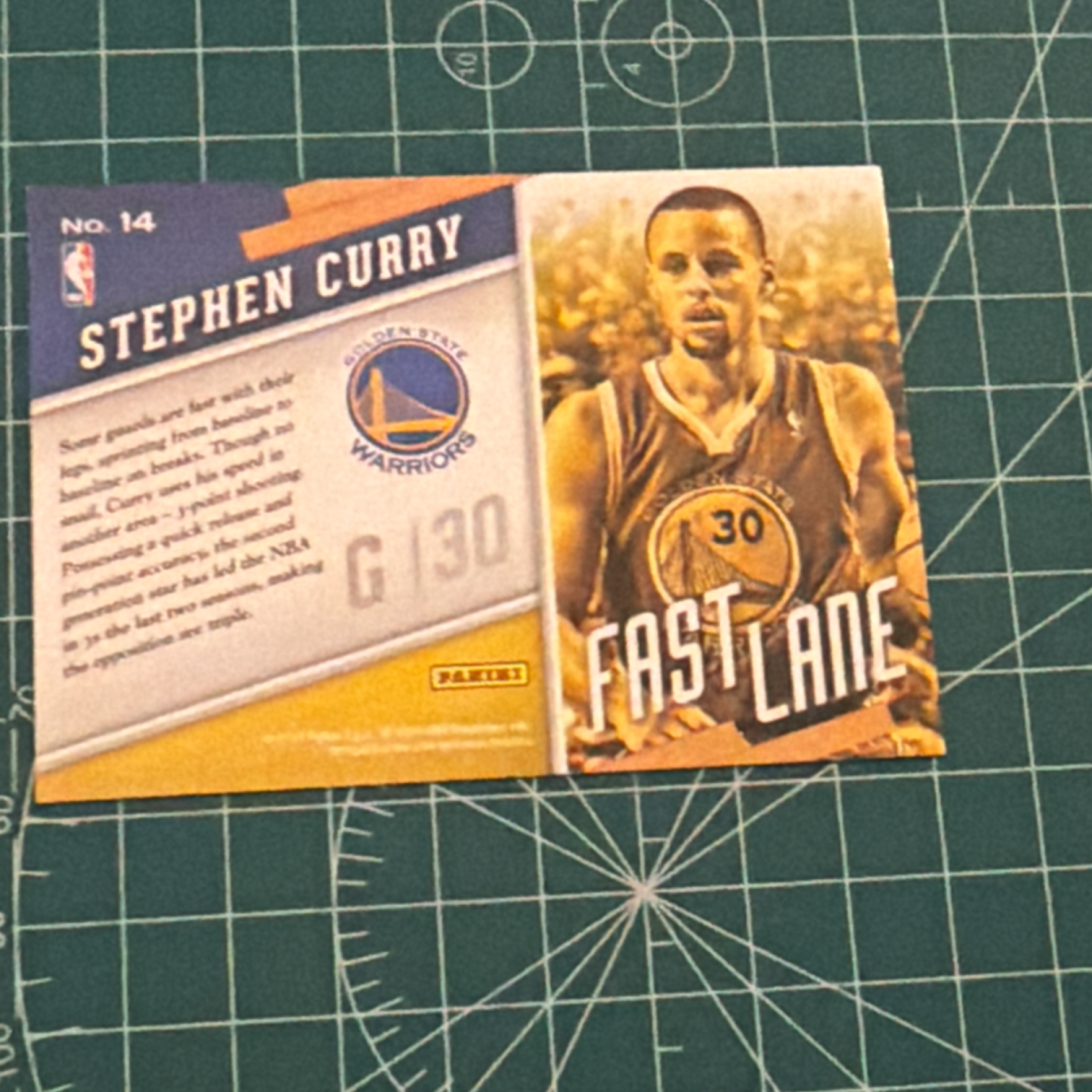 2014-15 Panini Americana Stephen Curry S.p.a. 史蒂芬库里 小学生 勇士 水花兄弟 横版特卡 精美选图 十年老卡 绝版卡 稀有大比例 fast lane