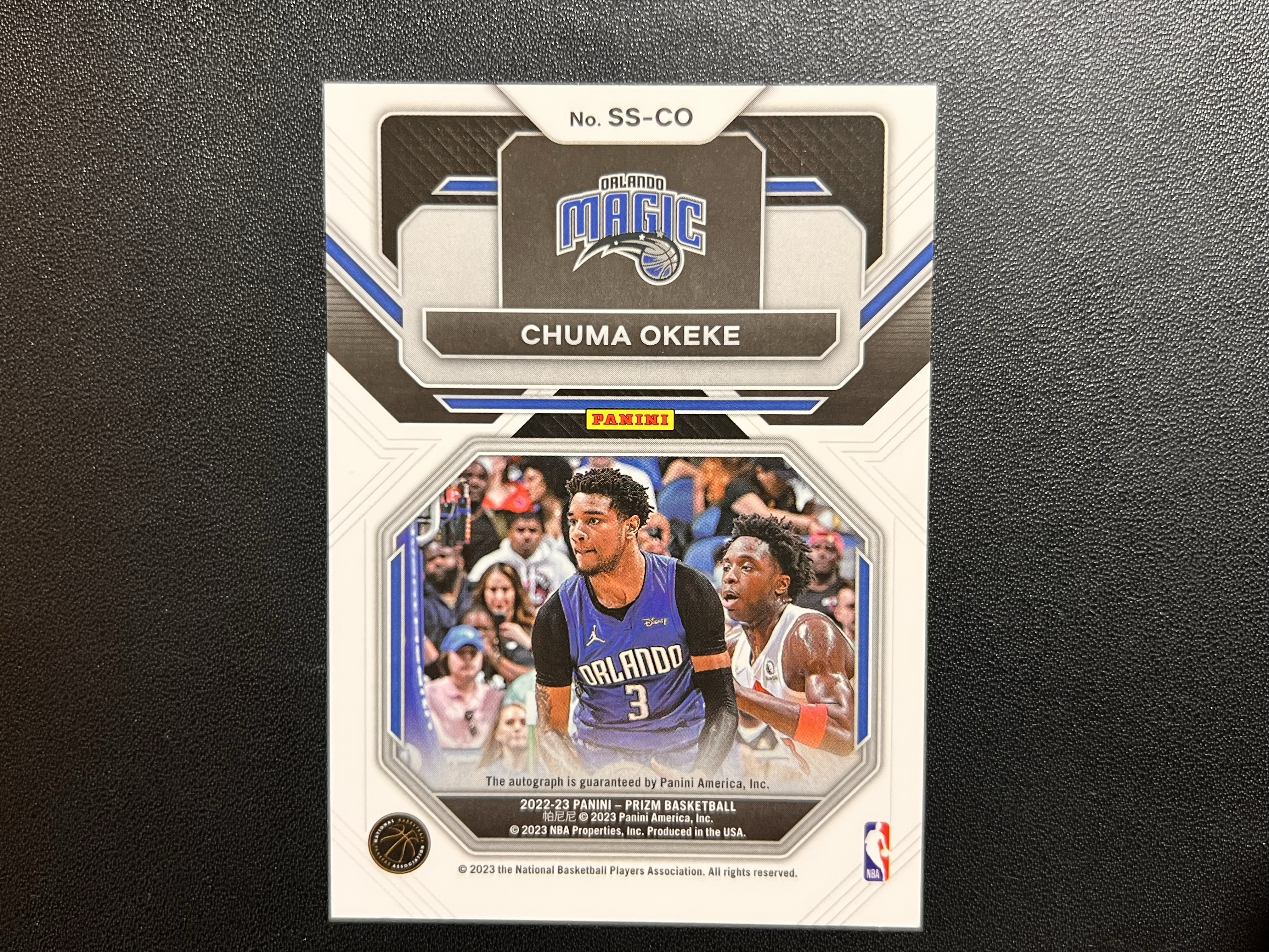 2022-23 Panini Prizm Chuma Okeke PZ 魔术 丘马奥基基 签字 SS签 收藏必备【亮
