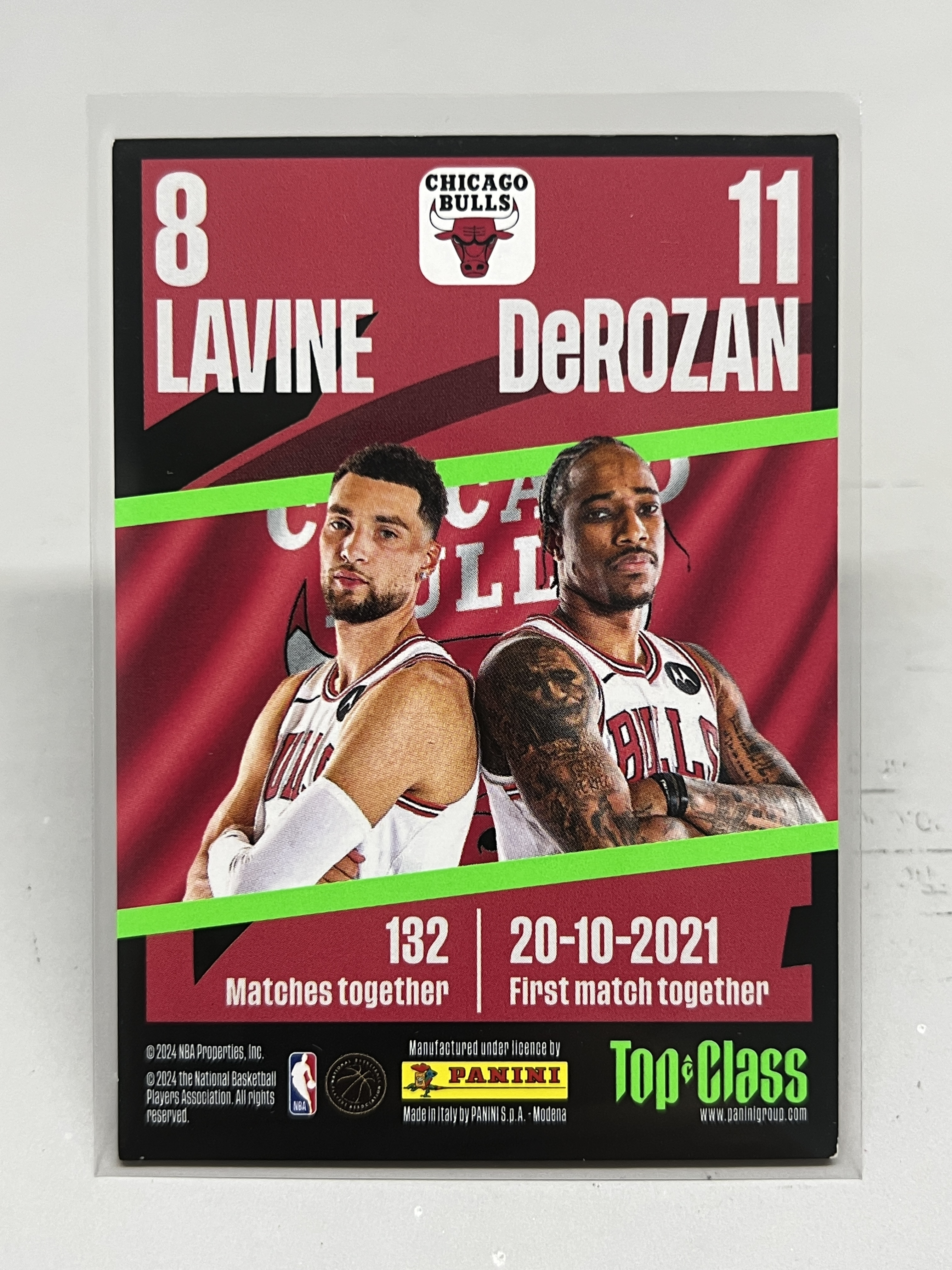 2023-24 Panini Top Class Zach LaVine Demar DeRozan【接寄拍 挂机拍卖】帕尼尼 扎克·拉文 德罗赞 公牛 队徽 折射 双人特卡 #219 卡品如图