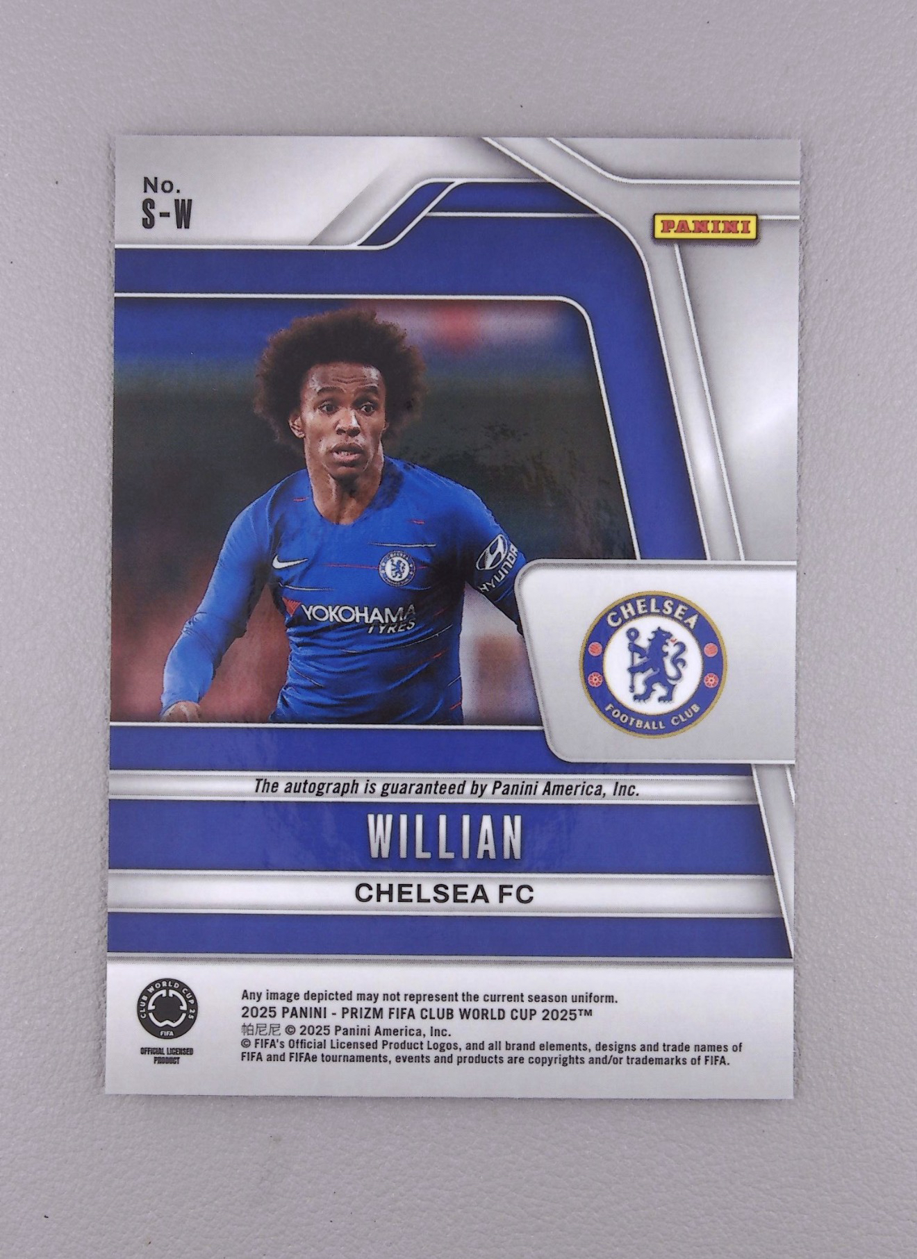 2012 Panini Prizm Willian 威廉 世俱杯Pz 签字 切尔西边锋 小凯代拍 (TTHK) 实卡超美 收藏投资 卡品如图