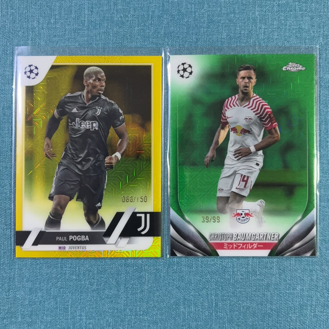 2022-23 Topps Chrome 欧战 日版 樱花 Paul Pogba 博格巴 鲍姆加特纳 99编 150编 折射 打包 lot 卡品不保 CYL
