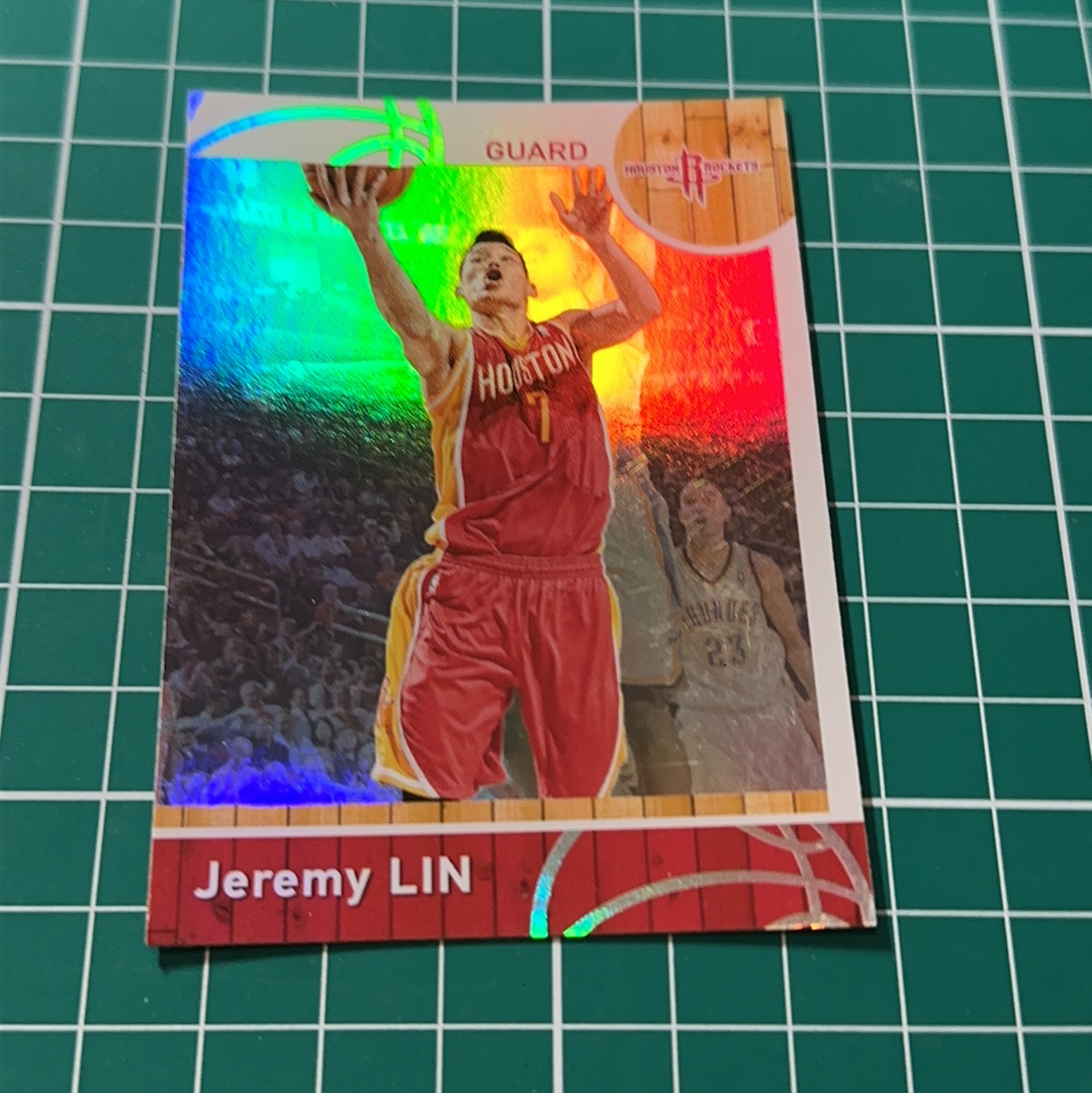 2013-14 Panini Americana Jeremy Lin S.p.a. 林书豪 林疯狂 火箭 折射特卡 镭射 银折 十年老卡 绝版卡 稀有大比例