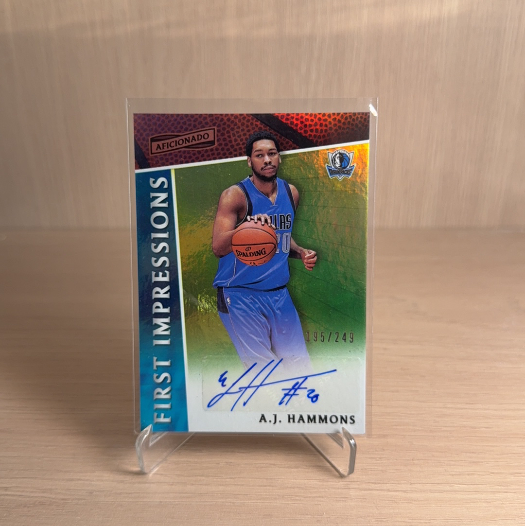 2016-17 Panini Certified AJ Hammons RC 【免费代卖】独行侠 RC AJ 哈蒙斯 新秀 /249编 签字 卡签 铭文签 带编 折射 卡品如图 值得收藏