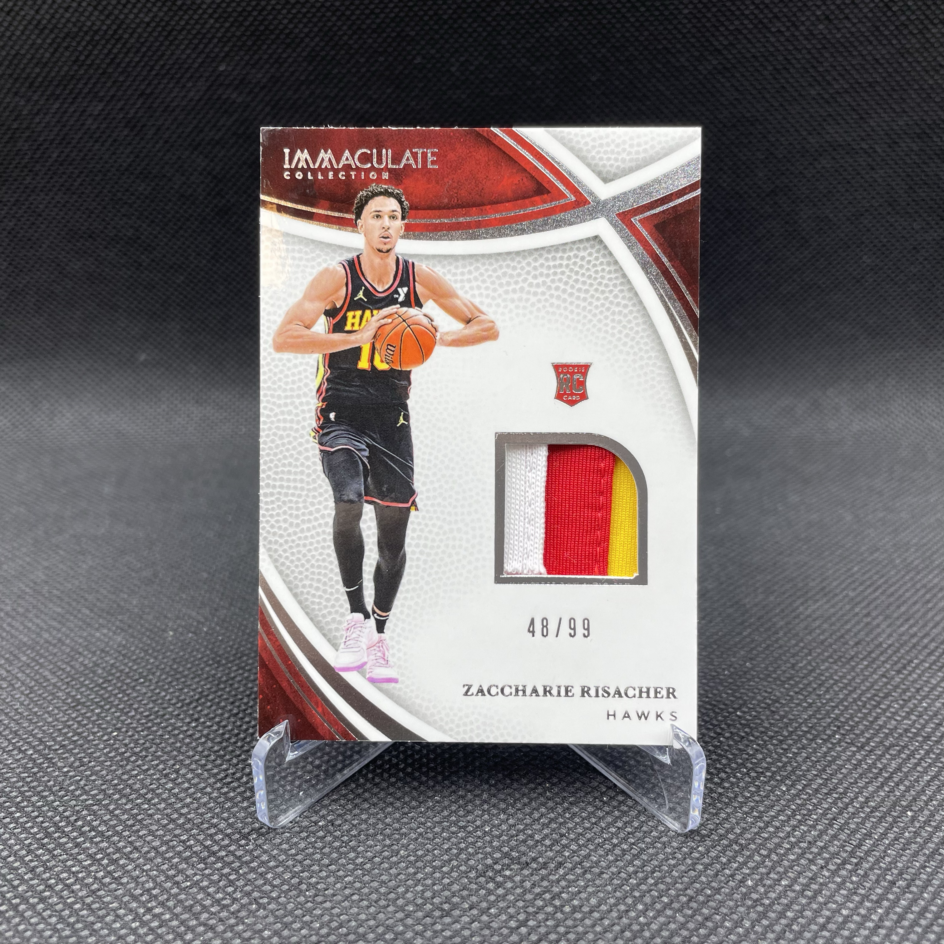 2024-25 Panini Immaculate Zaccharie Risacher RC 老鹰 新秀 扎卡里 里萨谢 48/99编 球衣 物料 暴力三色Patch 品如图 不累计 Yo