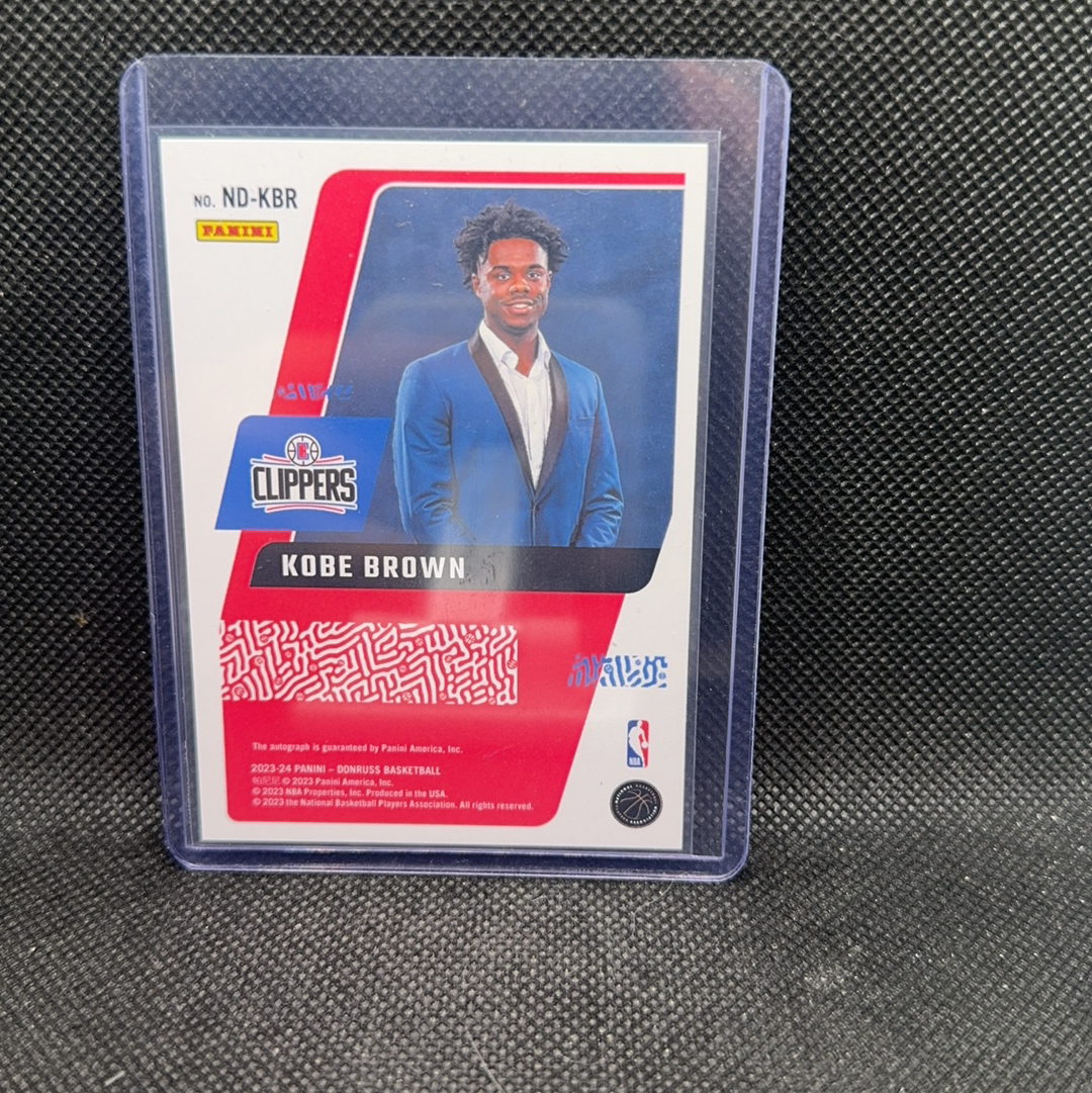 【Roseee代卖】 2023-24 Panini Donruss Kobe Brown RC 杜蕾斯 快船 新秀 科比 布朗 签字 卡签 明日签 小权