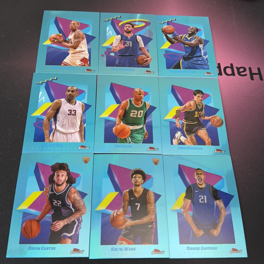 2025 Topps Finest Klay Thompson 【小V代拍】丹尼斯 罗曼德 克莱 汤普森 新秀 青折 折射 finest系列 卡品如图【阿里嘎多】y