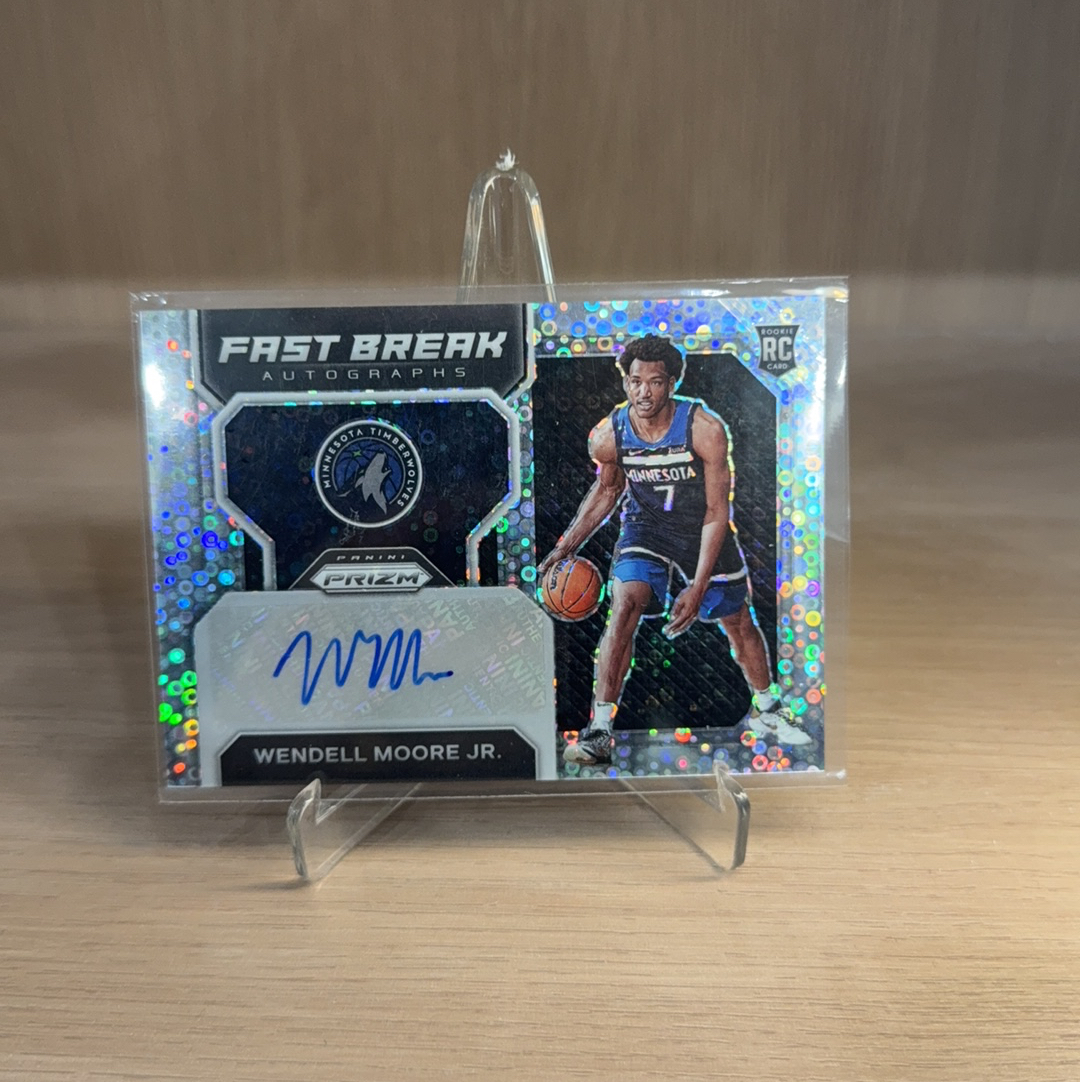 2022-23 Panini Prizm Wendell Moore Jr. RC 【免费代卖】森林狼 新秀 RC 温德尔 摩尔 PZ PRIZM 签字 贴签 泡泡折 折射 卡品如图 值得收藏!!