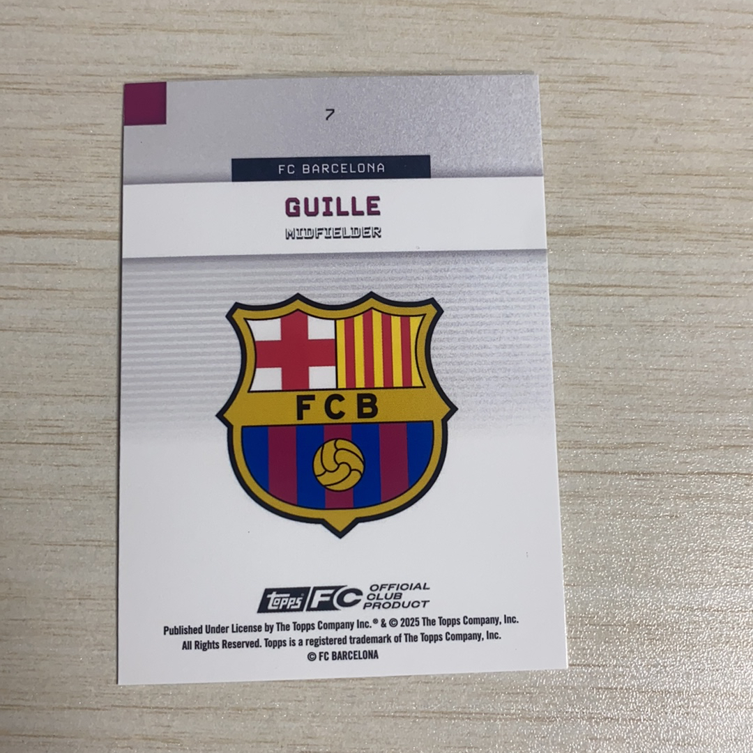 【小牛代拍】2025-26 Topps 巴萨 巴塞罗那 Team Set 队盒 Guille Fernandez RC 吉耶 费尔南德斯 新秀 199编 折射 卡品如图 收藏必备(一哥)