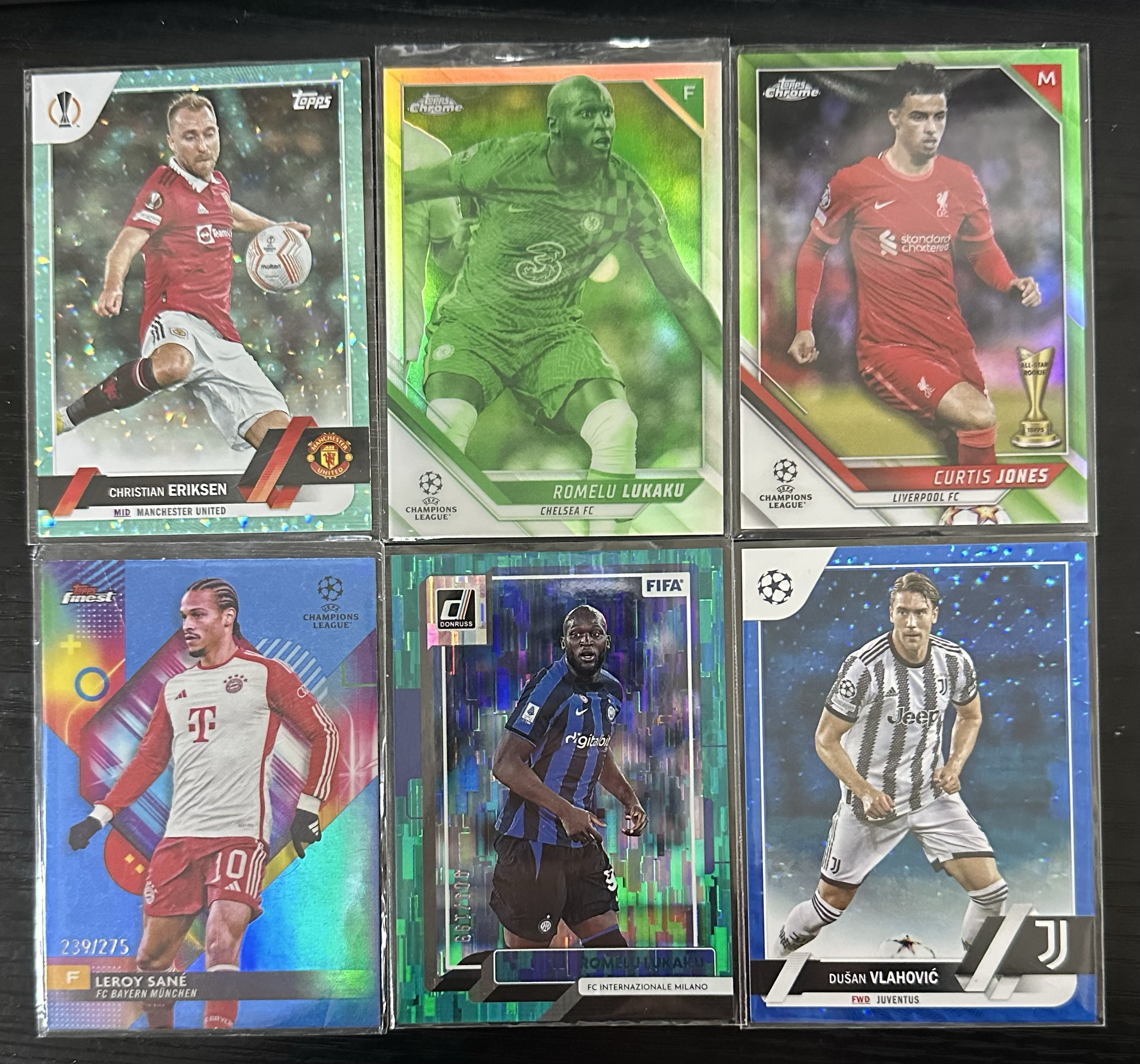 topps chrome 埃里克森 卢卡库 萨内 弗拉霍维奇 lot编 战神无双拍卡 (L-V)