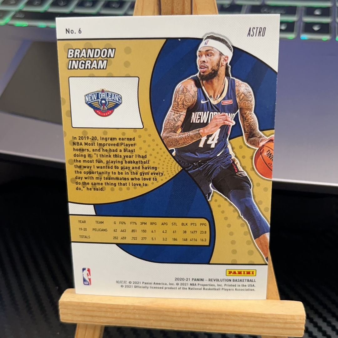 2020-21 Panini Revolution Brandon Ingram 英格拉姆 鹈鹕 银折 折射 革命系列 卡品如图 凑图必备 值得收藏!免费代卖!