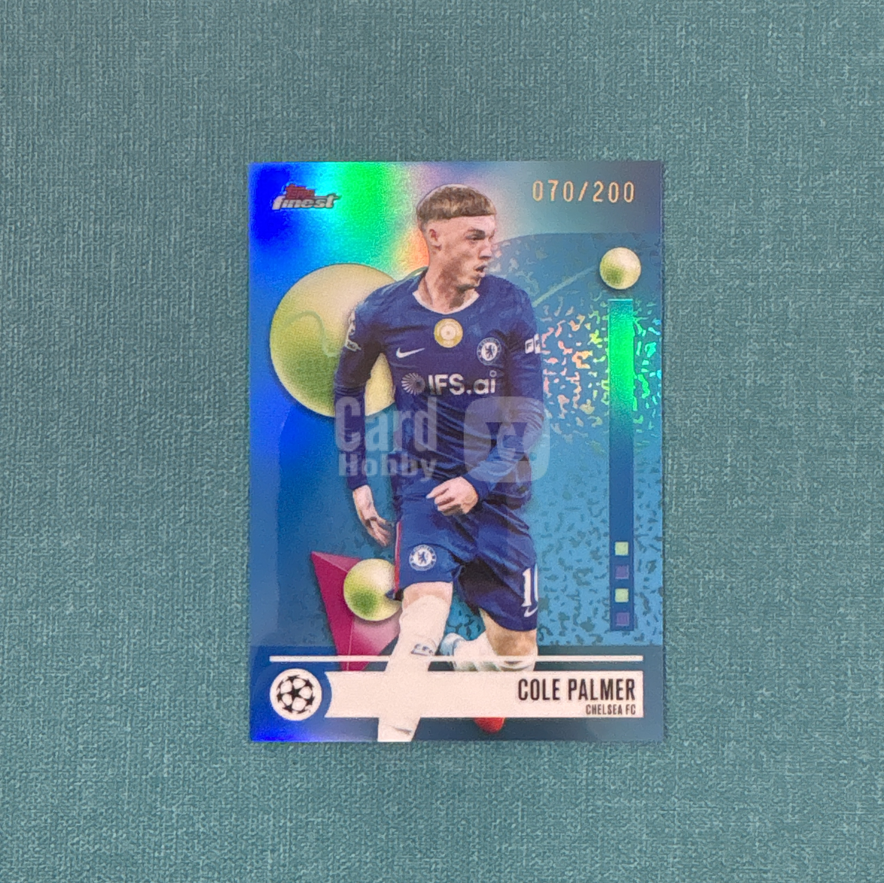 2025-26 Topps Finest 欧战 Cole Palmer 帕尔默 070/200编 蓝折 切尔西 卡品如图 JBW