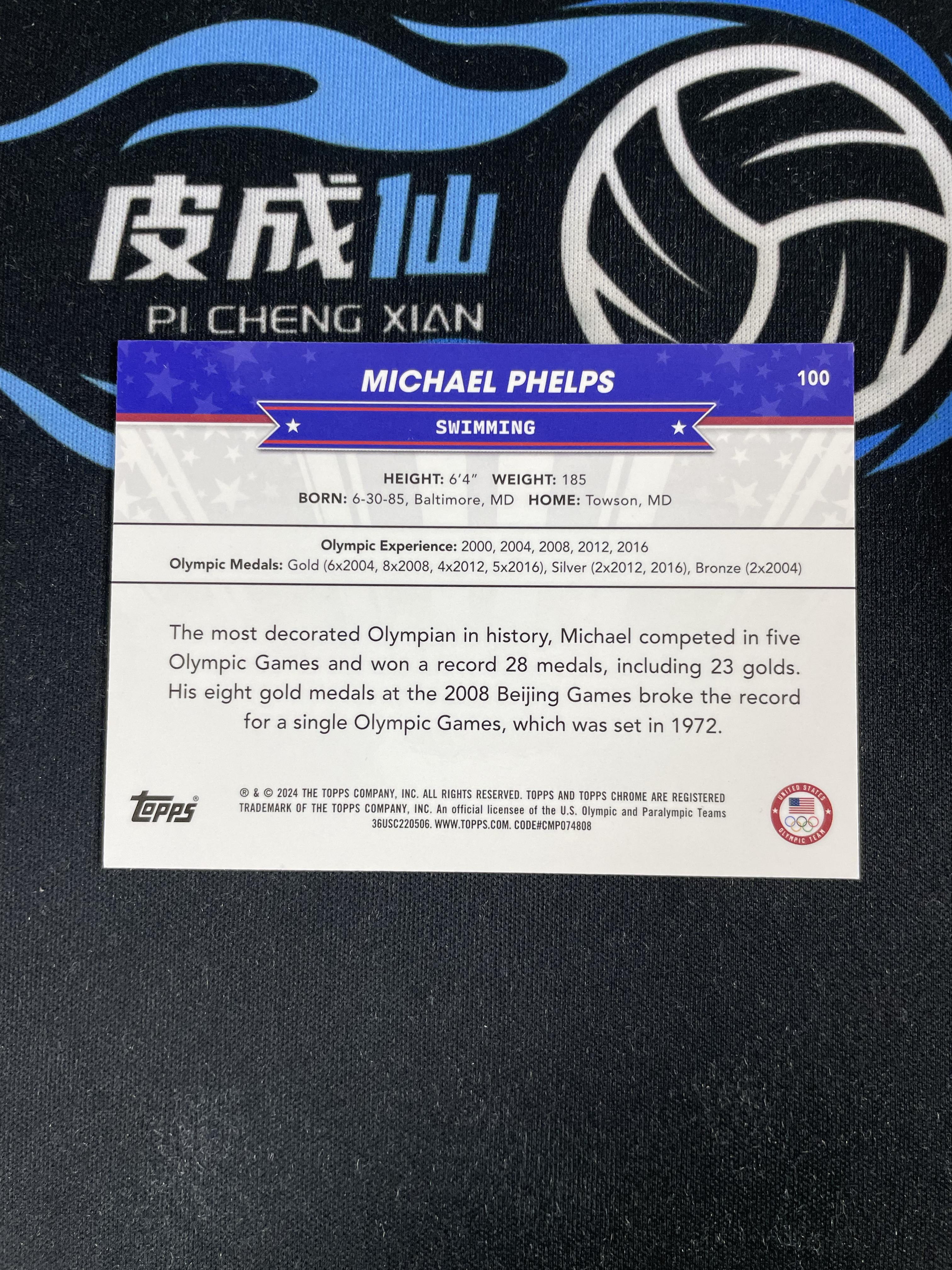 【皮成仙拍卖 统一手续费6%】 2024 TOPPS chrome 奥运会 游泳 MICHAEL PHELPS 鱼人 迈克尔菲尔普斯 橙折 25编 凑套必备 值得收藏【只发顺丰】落日28