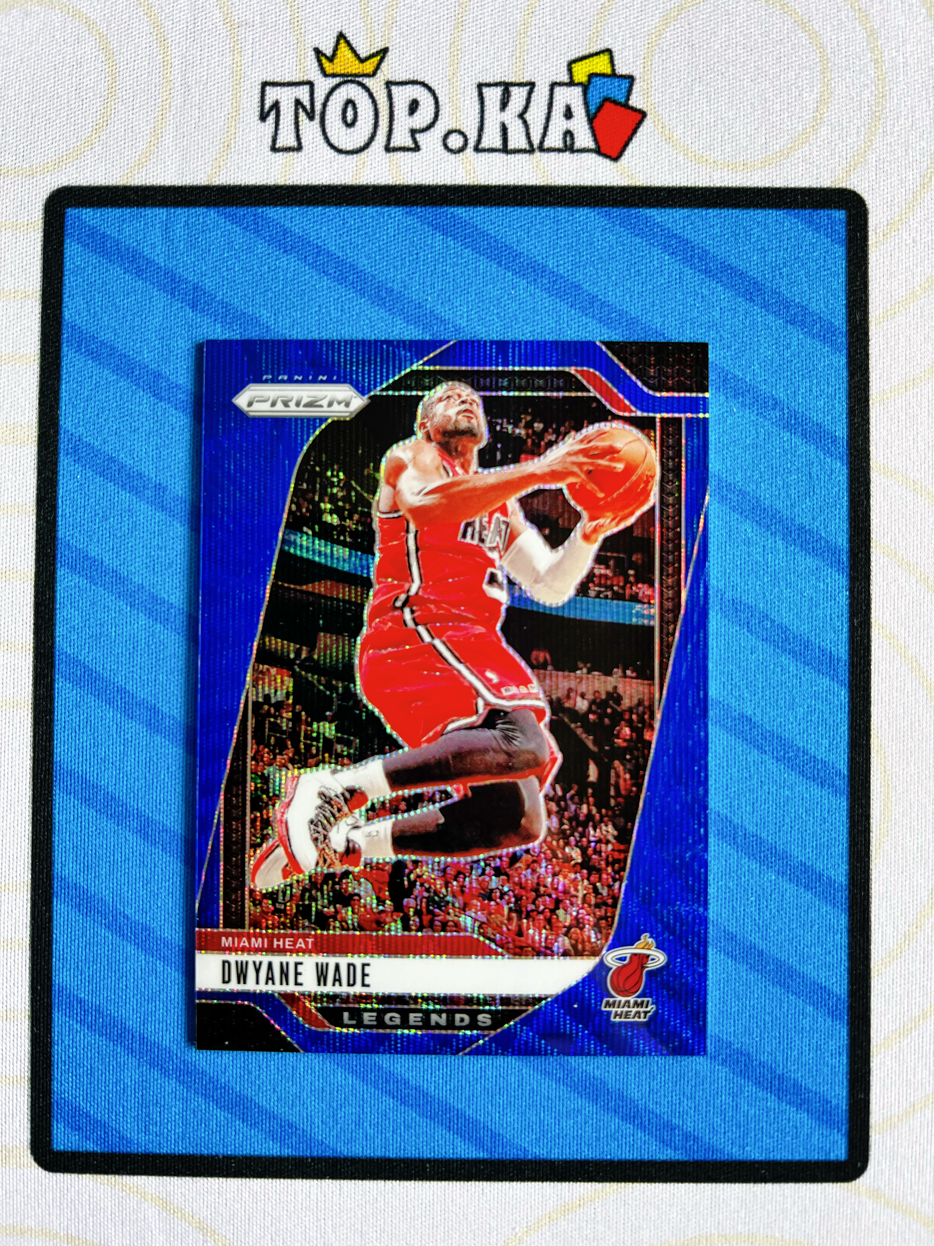 【顶尖卡社】2024-25 Panini Prizm Dwyane Wade pz系列 热火 德怀恩 韦德 050/125编 蓝波纹折 闪电侠 详情看描述 瑕疵如图【凯里】
