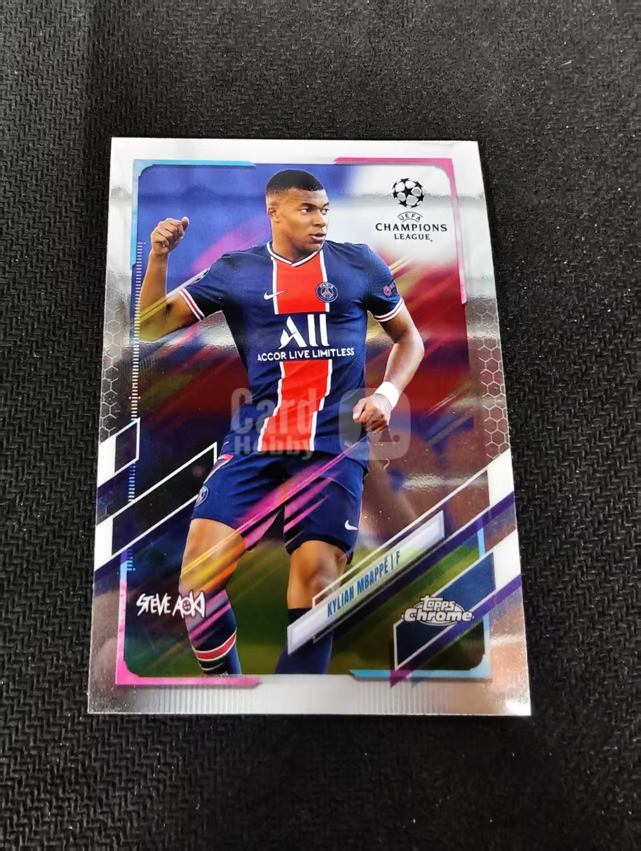 【可合并，不累计】2021Topps Chrome Kylian Mbappe 基利安 姆巴佩 大巴黎 欧冠 划痕 边角瑕疵 #95