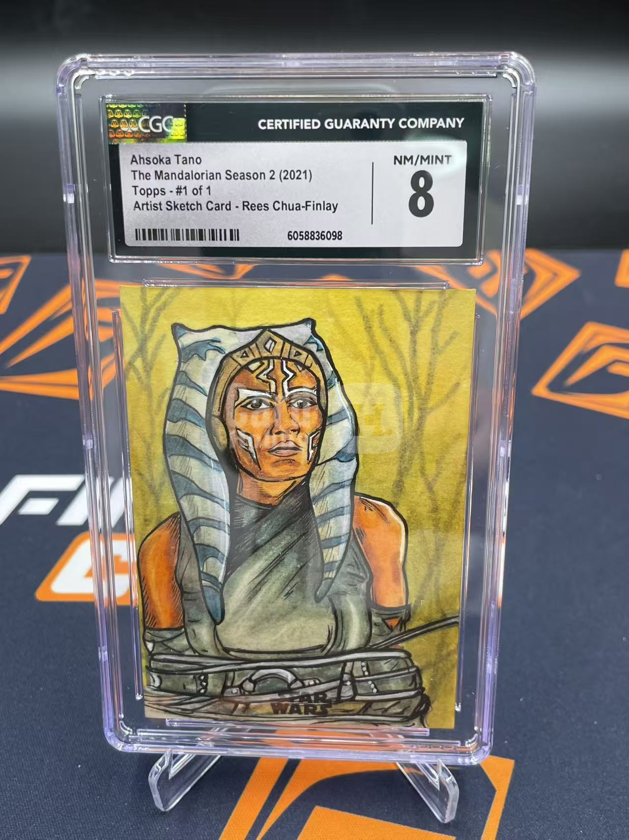 2021 Star Wars Topps 星球大战 Mandalorian 曼达洛人 第二季 手绘卡 Sketch 【缇缇代拍】 CGC8分评级 1/1编 阿索卡·塔诺 Ahsoka Tano 天空城