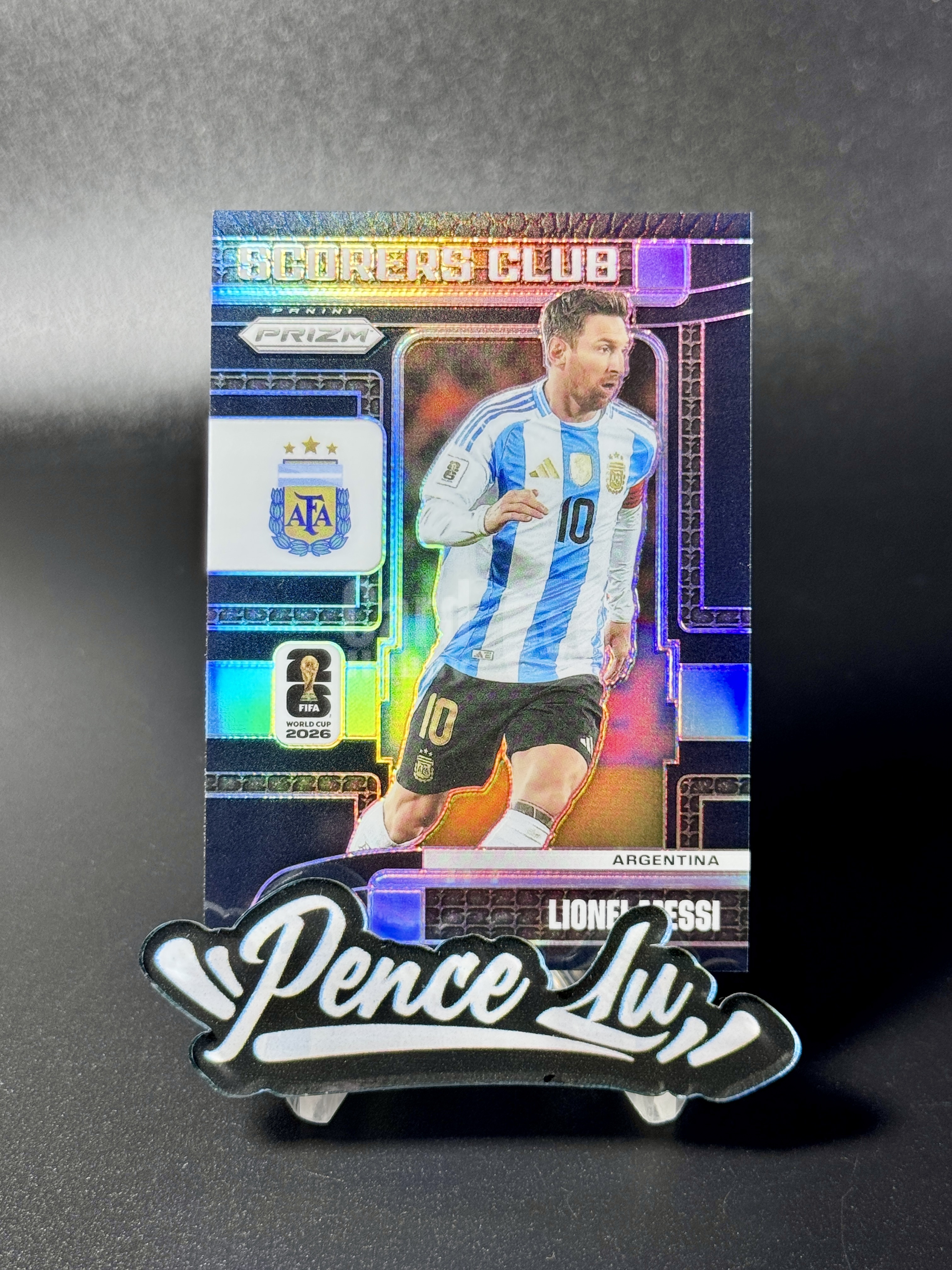 【喷子拍卖】2026 panini prizm world cup Lionel Messi 世界杯PZ 阿根廷 球王 梅西 scorers club 一编 黑折 black 1of 1 1/1 hit 世界杯进球记录 微瑕看图 ST-水哥