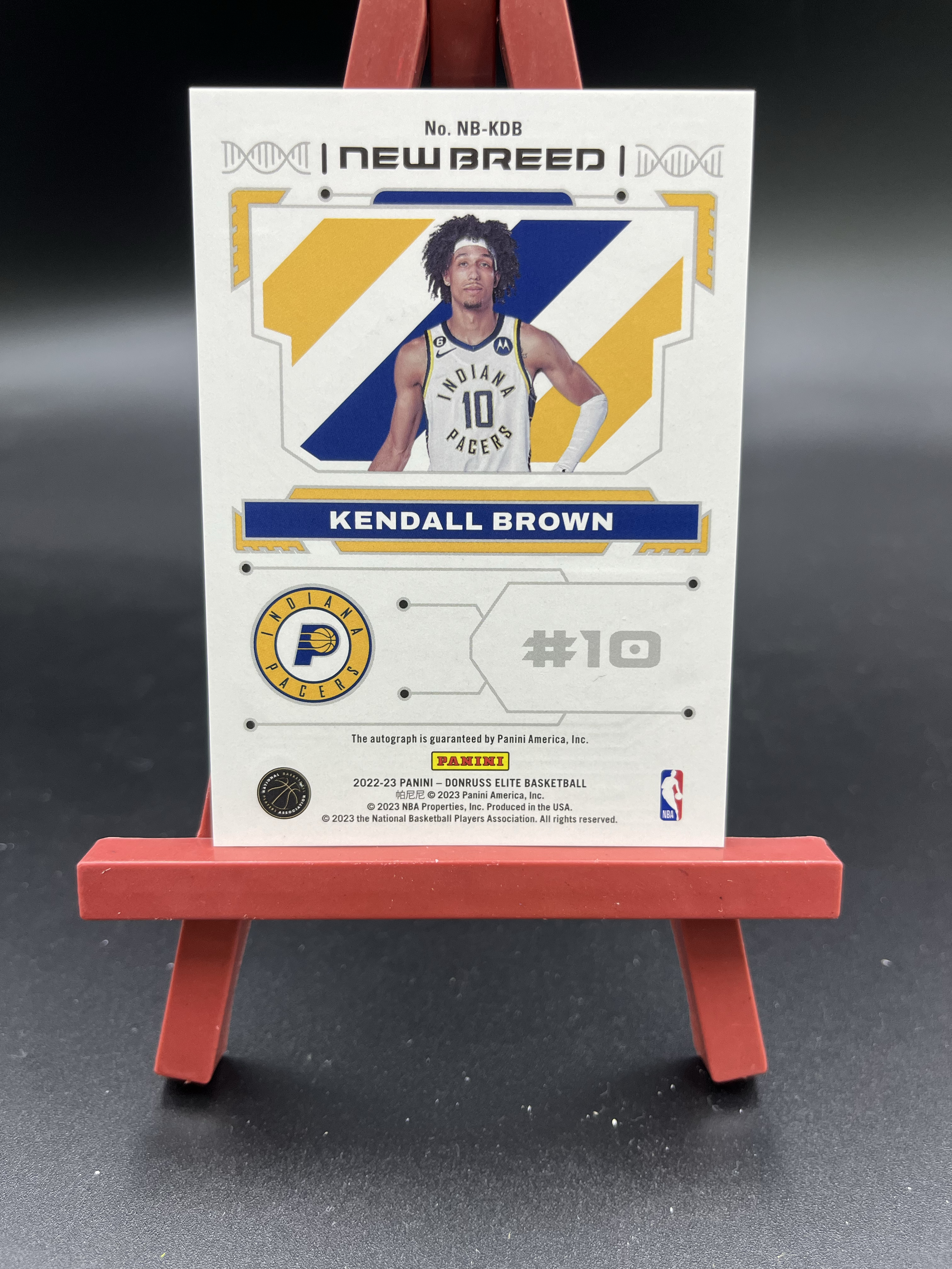 2022-23 Panini Elite Kendall Brown 精英 肯达尔 布朗 RC新秀 贴签 签字 步行者 卡品如图【优质签字专场】04WZ