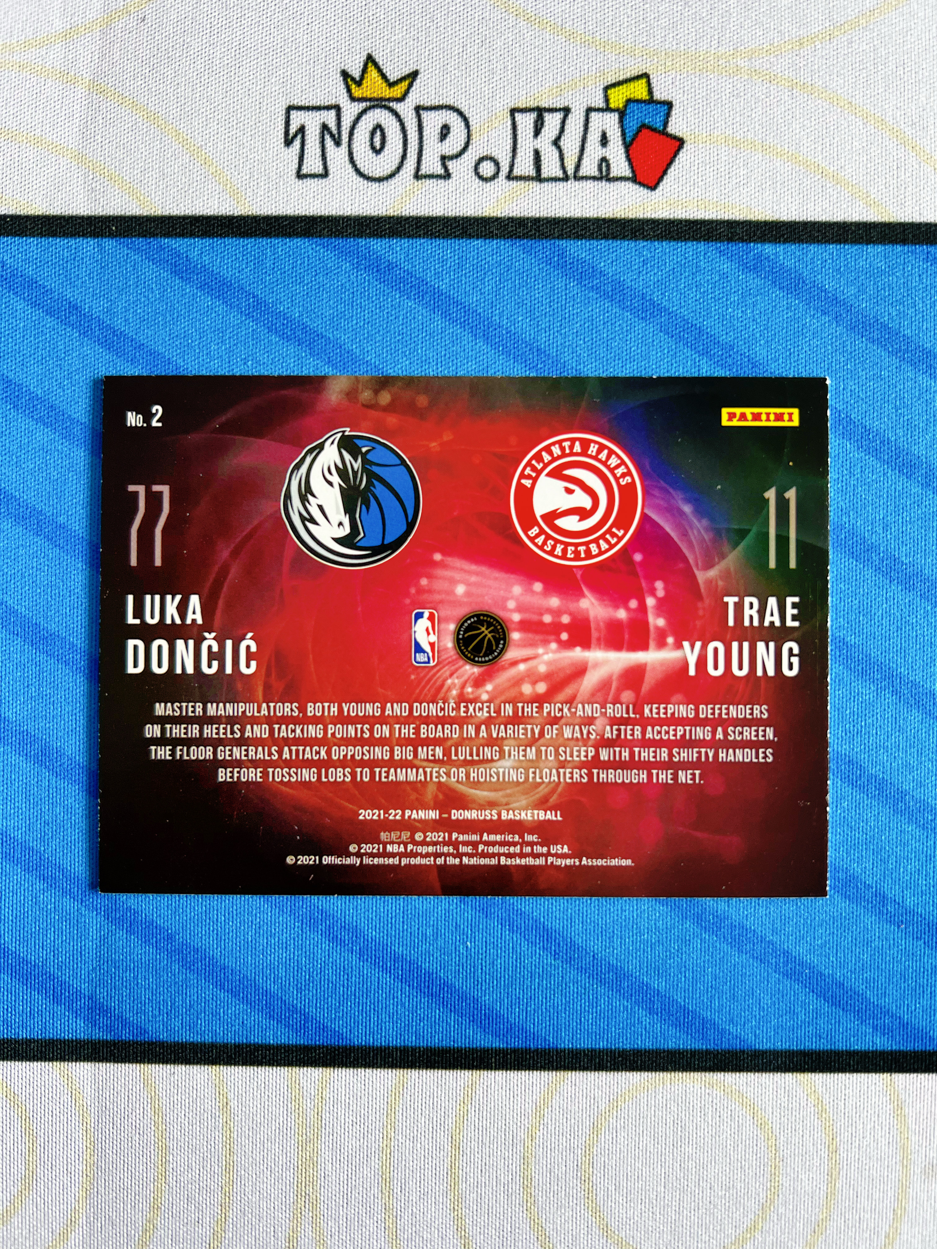 【顶尖卡社】2021-22 Panini Donruss Luka Doncic 杜蕾斯 卢卡 东契奇 77 独行侠 特雷 杨 老鹰 DUOS 特卡 详情看描述 卡品如图【凯里】