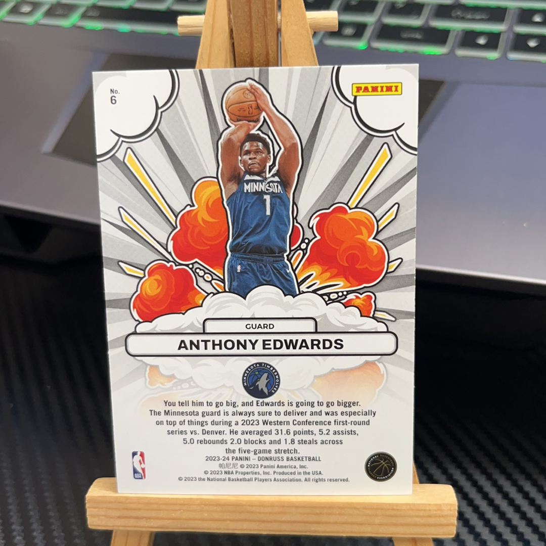 2023-24 Panini Donruss Anthony Edwards 安东尼 爱德华兹 华子 森林狼 杜蕾斯系列 特卡 卡品如图 凑图必备 值得收藏!免费代卖!