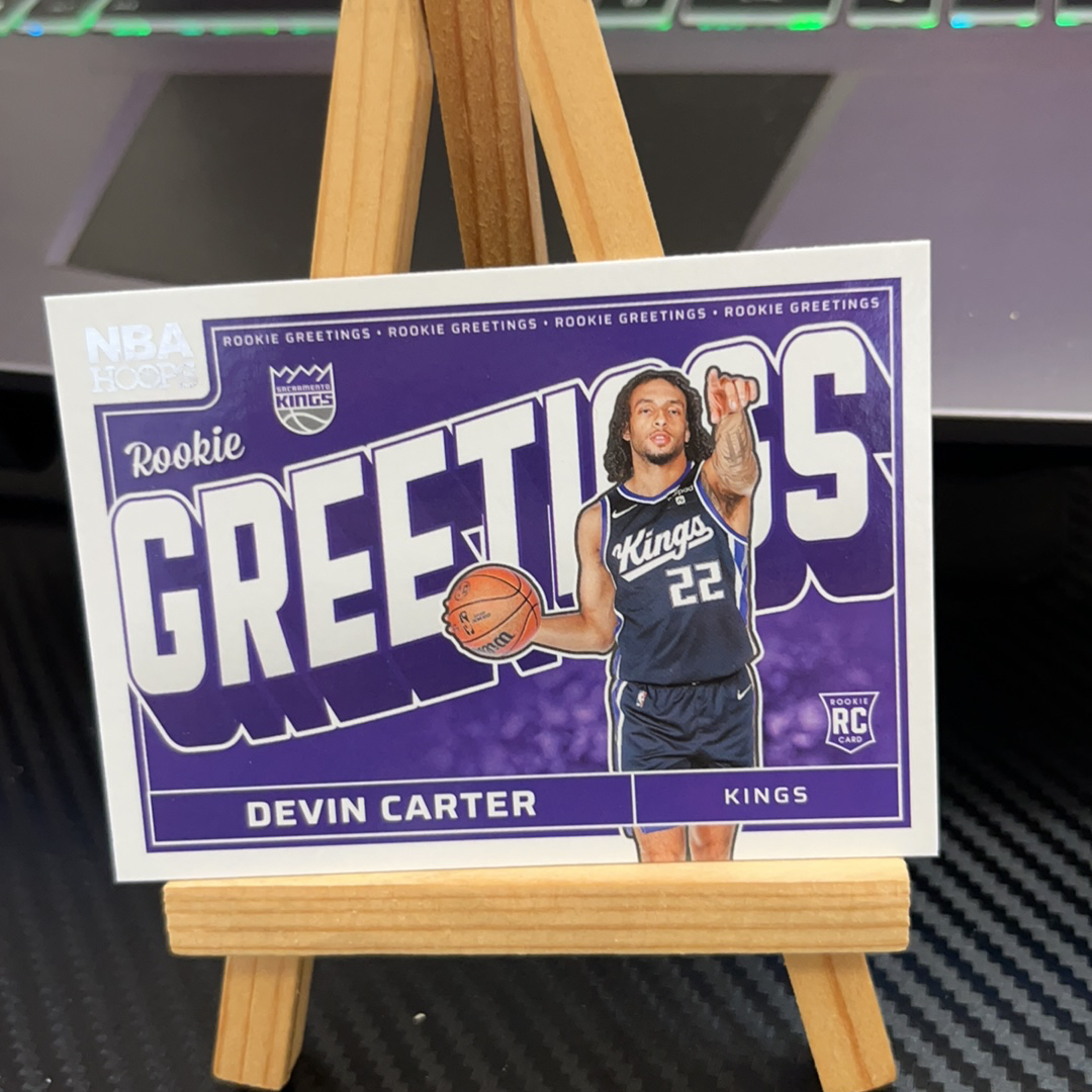 2024-25 Panini NBA Hoops Devin Carter RC 德文 卡特 国王 新秀 hoops系列 特卡 卡品如图 凑图必备 值得收藏!免费代卖!