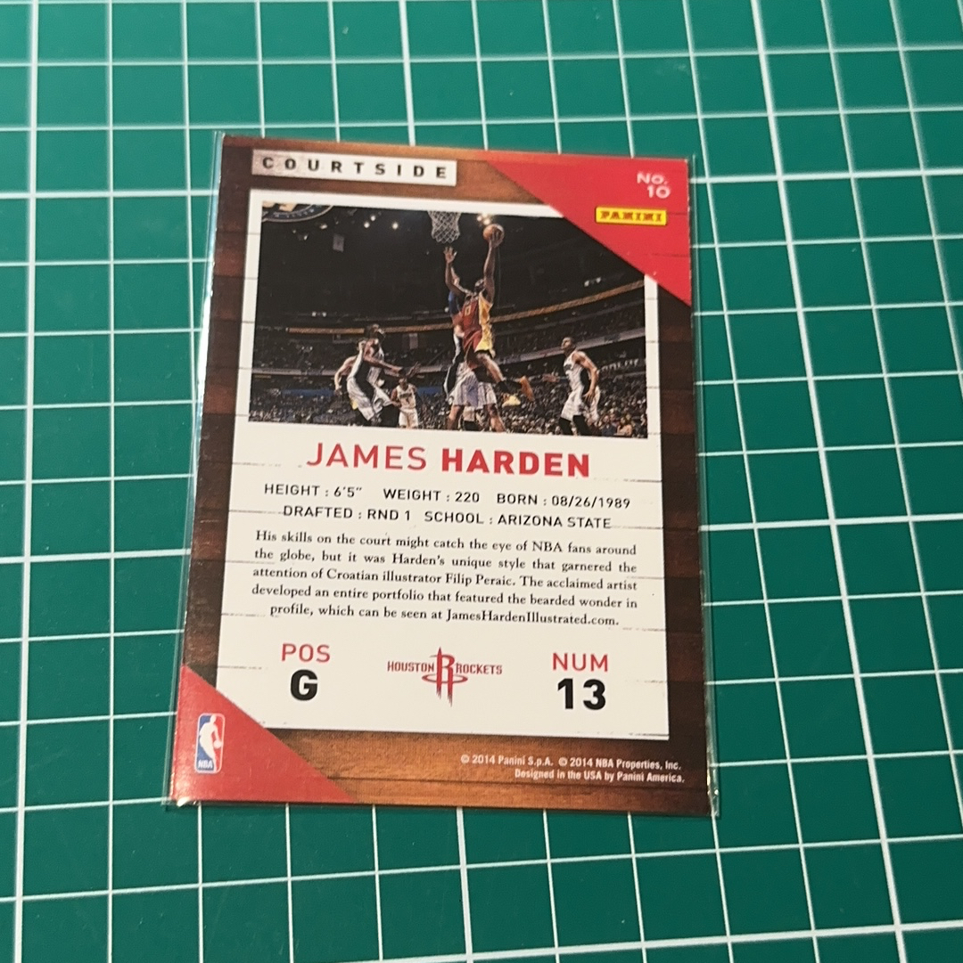 2014-15 Panini Americana James Harden S.p.a. 詹姆斯哈登 大胡子 场边courtside横版特卡 精美选图 十年老卡 绝版卡 稀有大比例 划痕