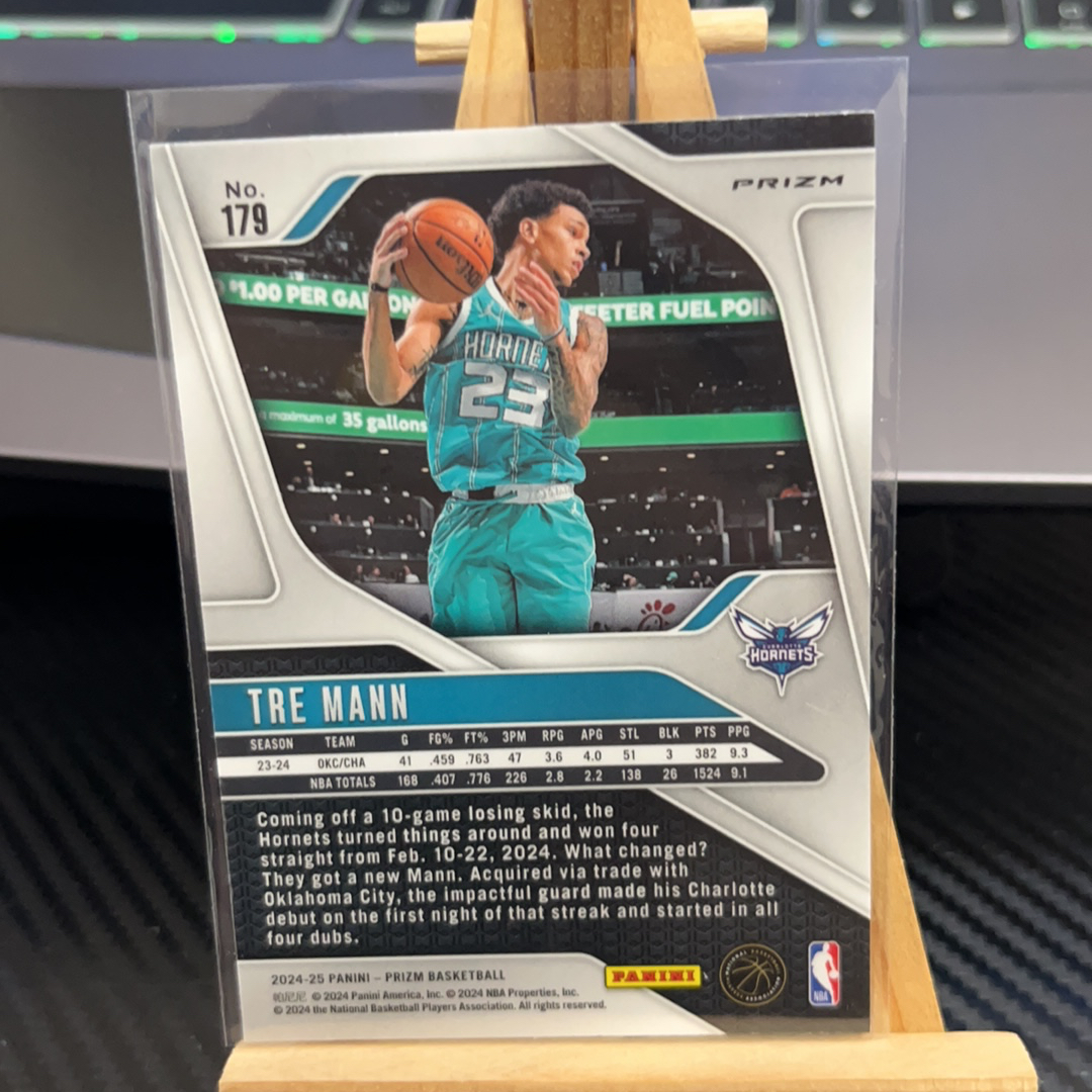 2024-25 Panini Prizm Tre Mann 特雷 曼恩 黄蜂 银碎冰 银折 折射 prizm系列 pz 卡品如图 凑图必备 值得收藏! 免费代卖!