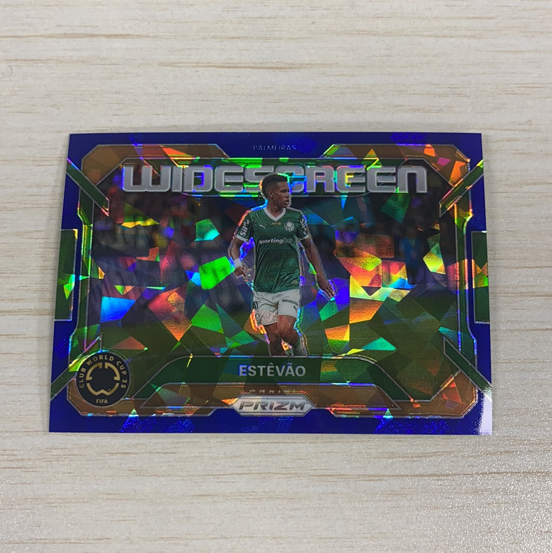 【小牛代拍】2025 Panini Prizm ESTEVAO 世俱杯PZ 帕尔梅拉斯 埃斯特旺 99编 Widescreen宽屏特卡 蓝碎冰折 折射 卡品如图(一哥)