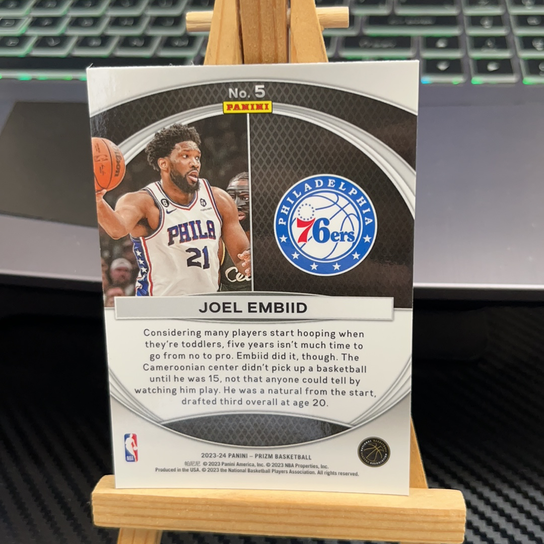 2023-24 Panini Prizm Joel Embiid 乔尔 恩比德 76人 prizm系列 特卡 pz 卡品如图 凑图必备 值得收藏!免费代卖!