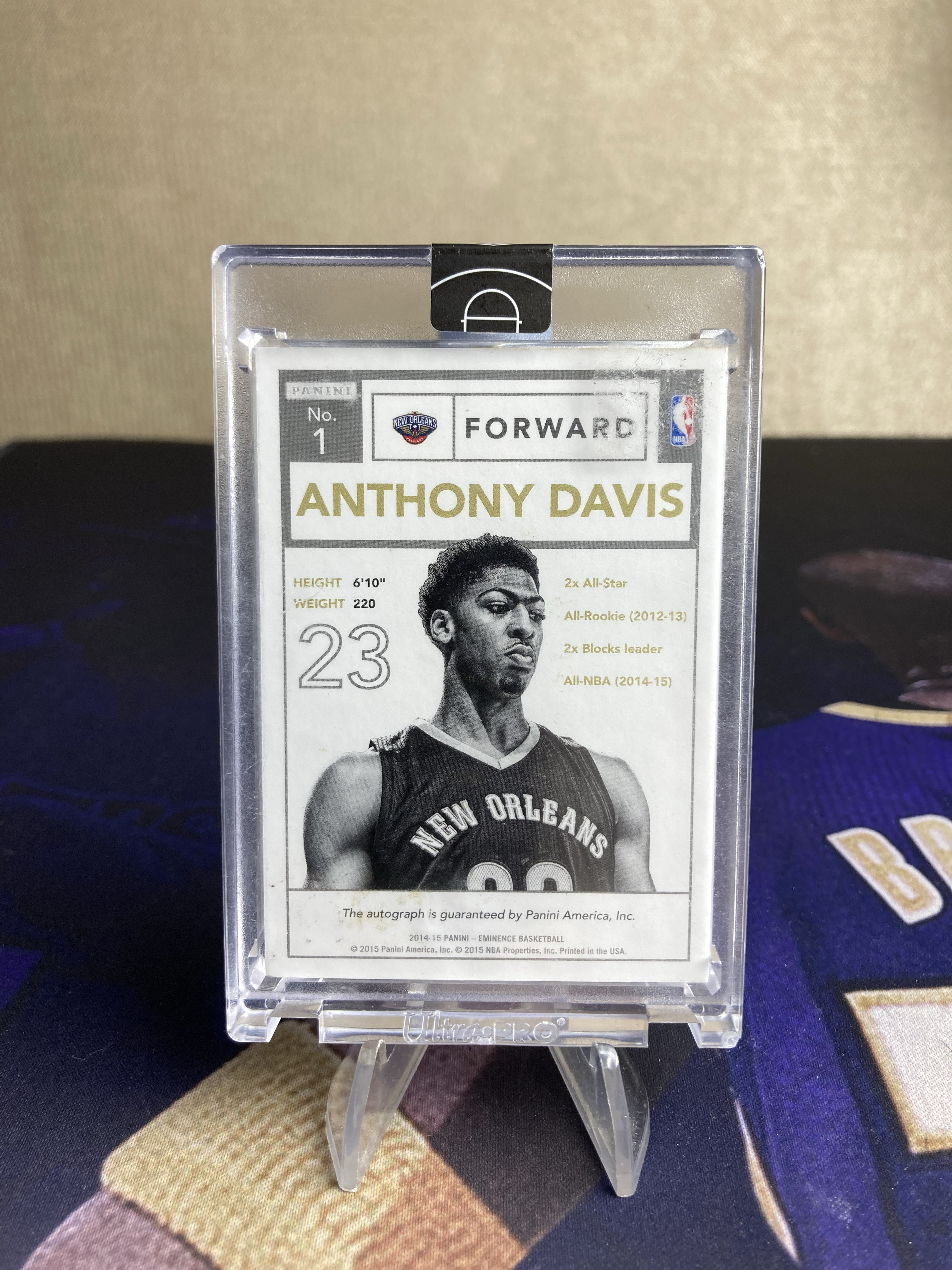 2014-15 Panini Eminence Anthony Davis 【星卡优转】大真金系列 鹈鹕 浓眉 安东尼 戴维斯 06/10编 签字 卡签 金笔签 原封砖 专收必备 微瑕如图 杀菌