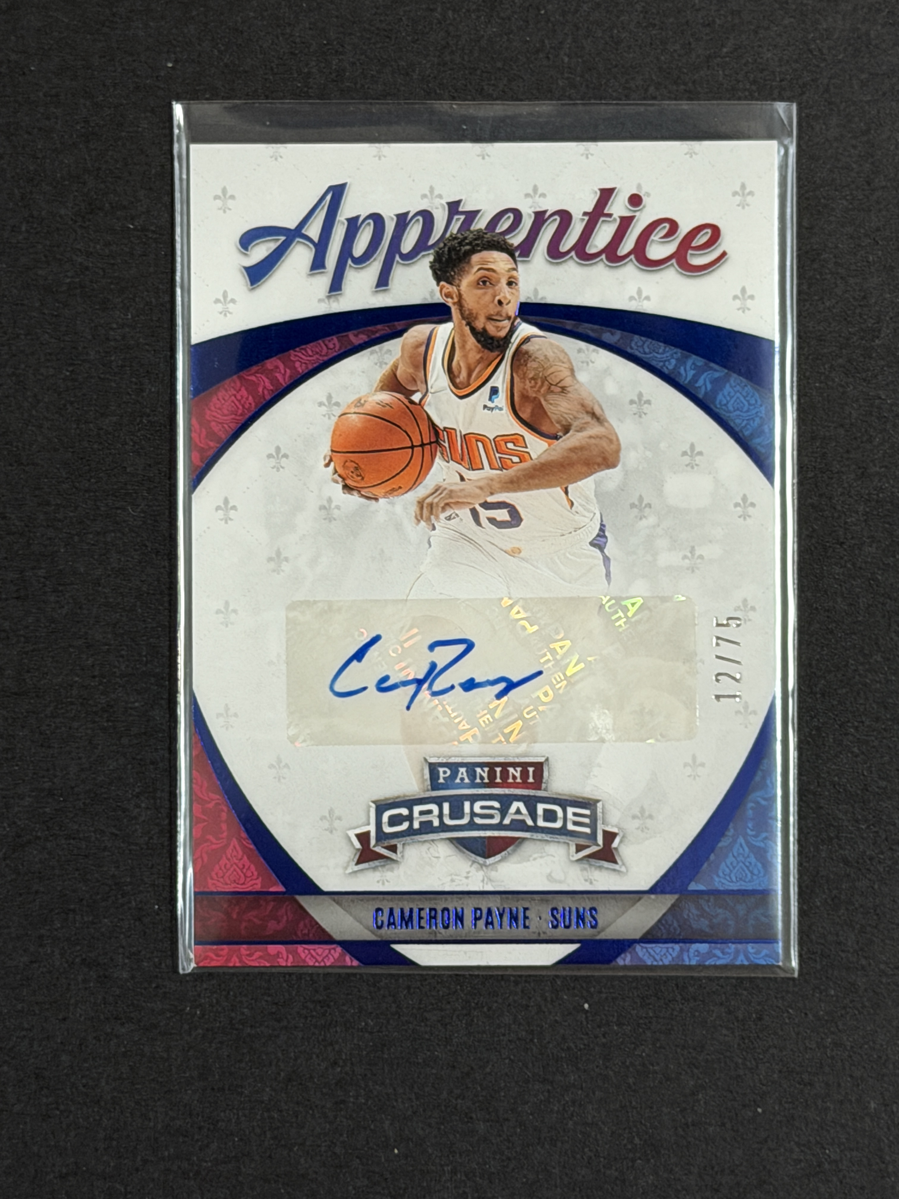 2021-22 Panini Crusade Cameron Payne 【圣兰拍卖 免手续费】卡梅隆 佩恩 太阳时期 签字 蓝平行 75编 十字军 编年史 卡品如图/怪语