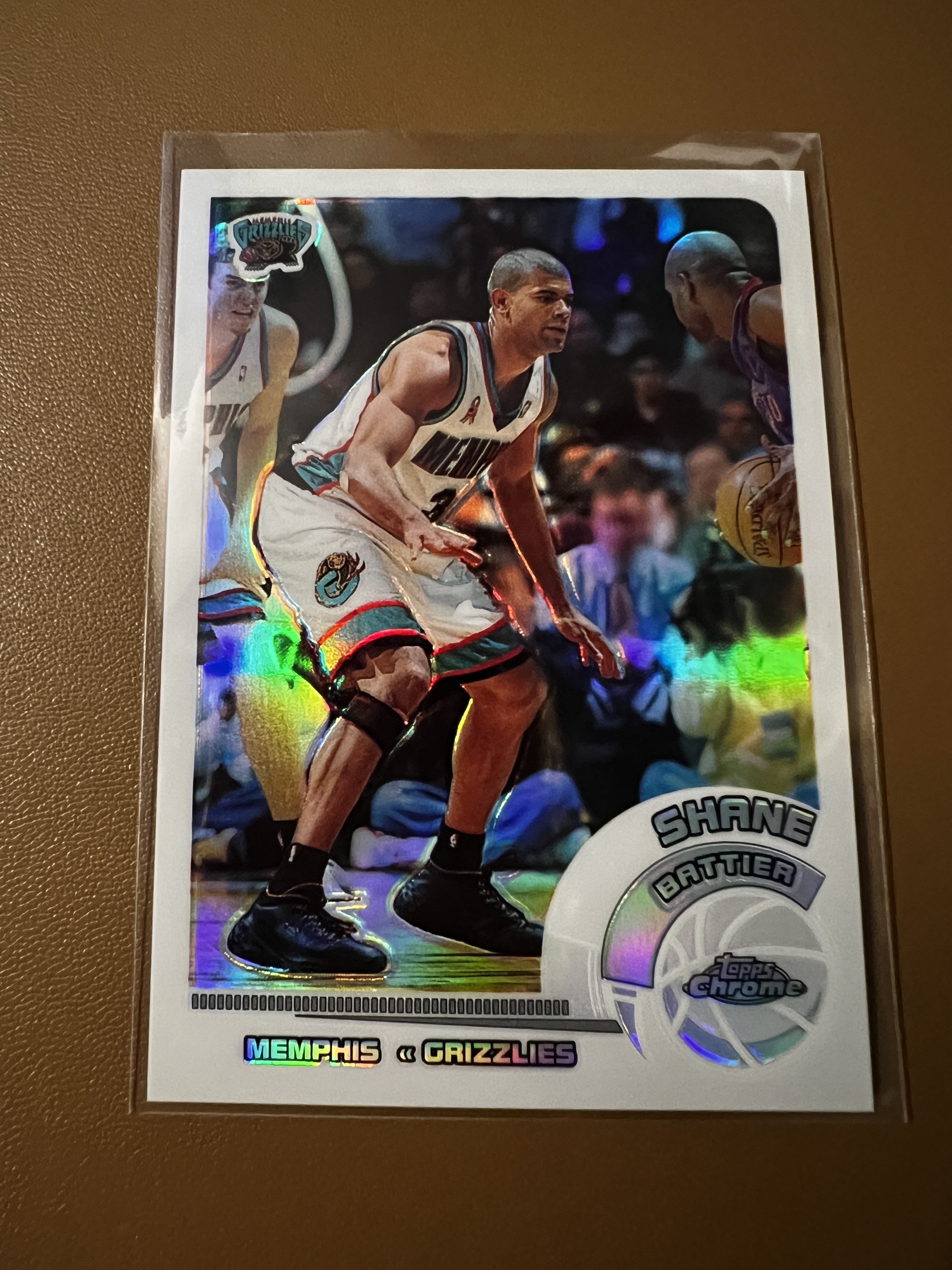 2002-03 Topps Chrome Shane Battier /249，肖恩巴蒂尔，姚明麦迪火箭队友，蝙蝠侠，最经典TC系列，姚明新秀年，稀有白折，限量249编，折射效果超炫，姚麦老火箭情怀！