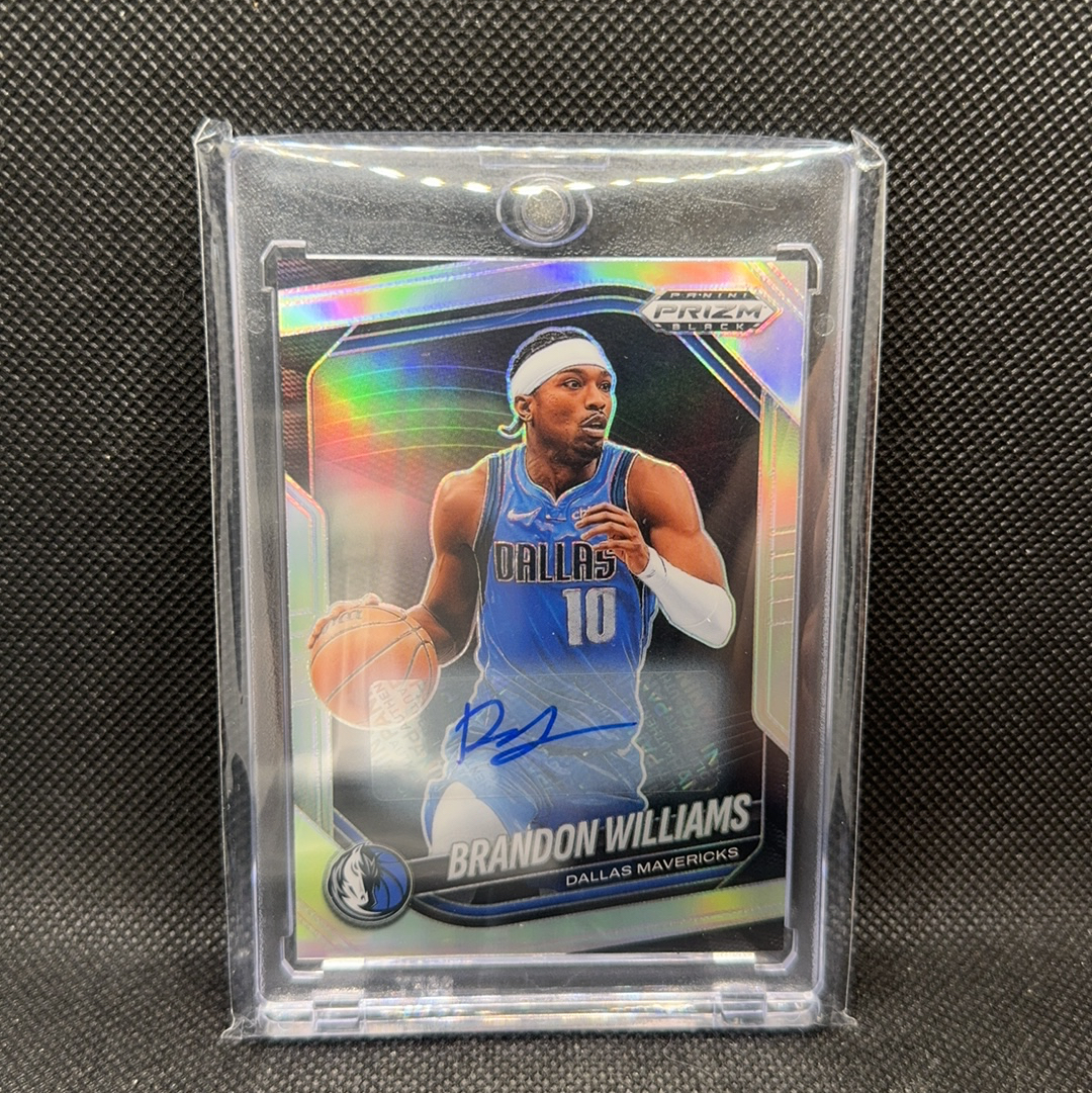 【Roseee代卖】2024-25 Panini Prizm Brandon Williams 布兰登威廉姆斯 独行侠 PZ black 银折签 签字 jeff