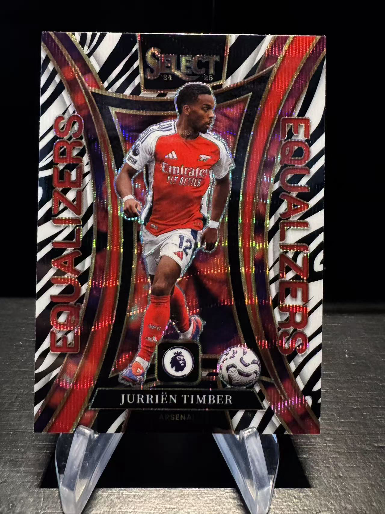 龖2024-25 panini select Jurrien Timber 廷贝尔 阿森纳 英超 Equalizers 特卡 震撼 斑马折 波纹折 动物折 大比例SSR 卡品如图 MJ002D